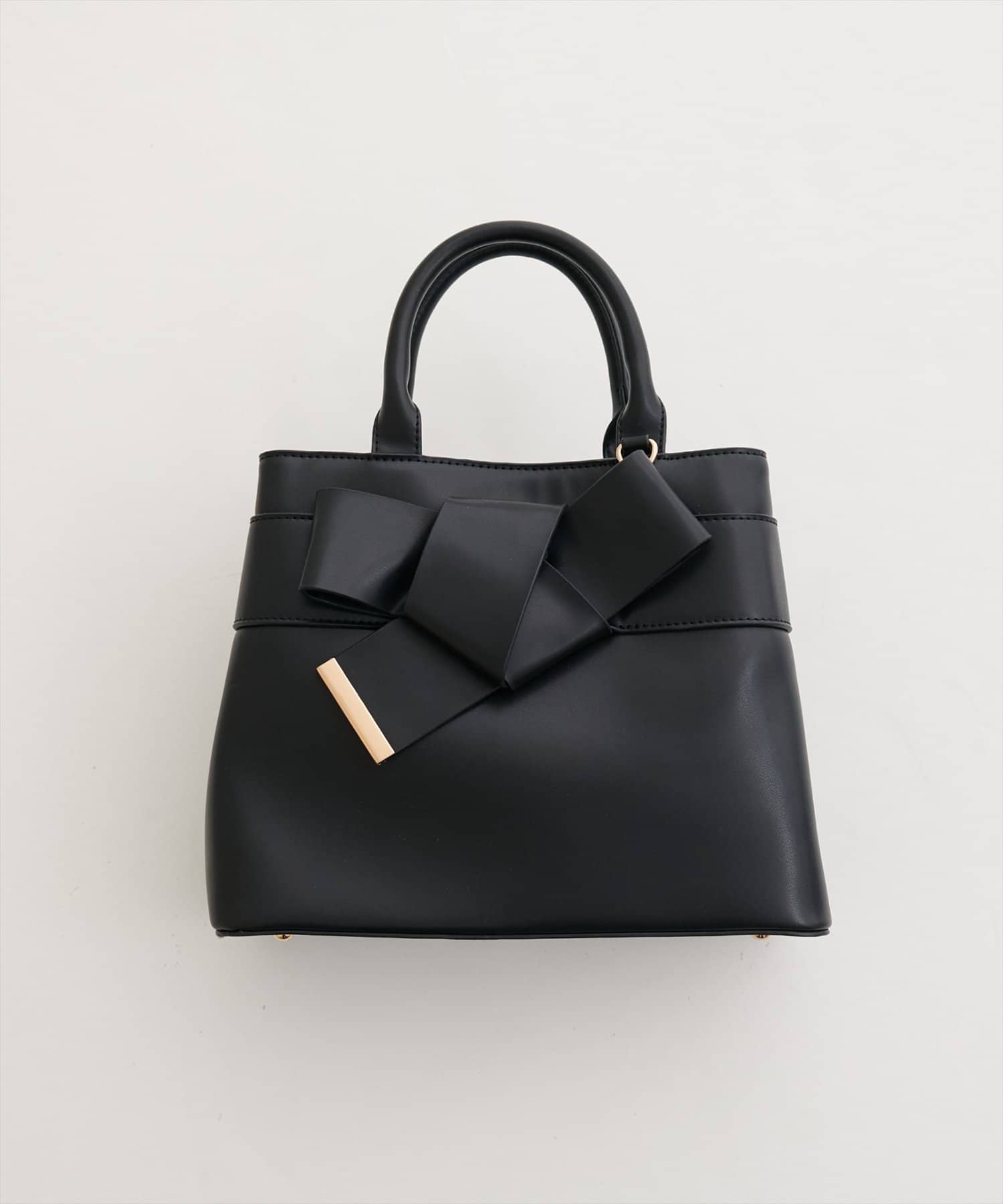 natural couture(ナチュラルクチュール) 合皮リボンアイコンバッグ