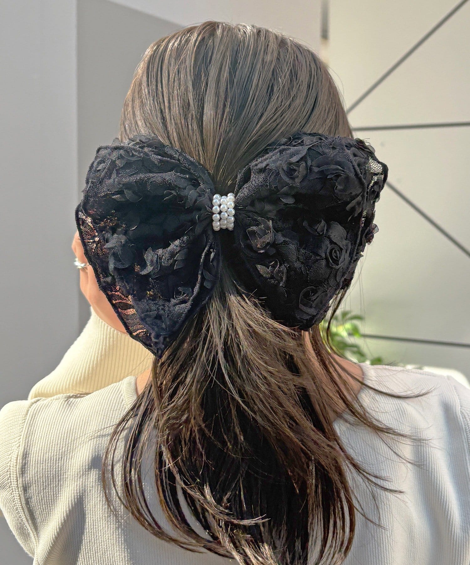 Lattice(ラティス) フラワーリボンバレッタ