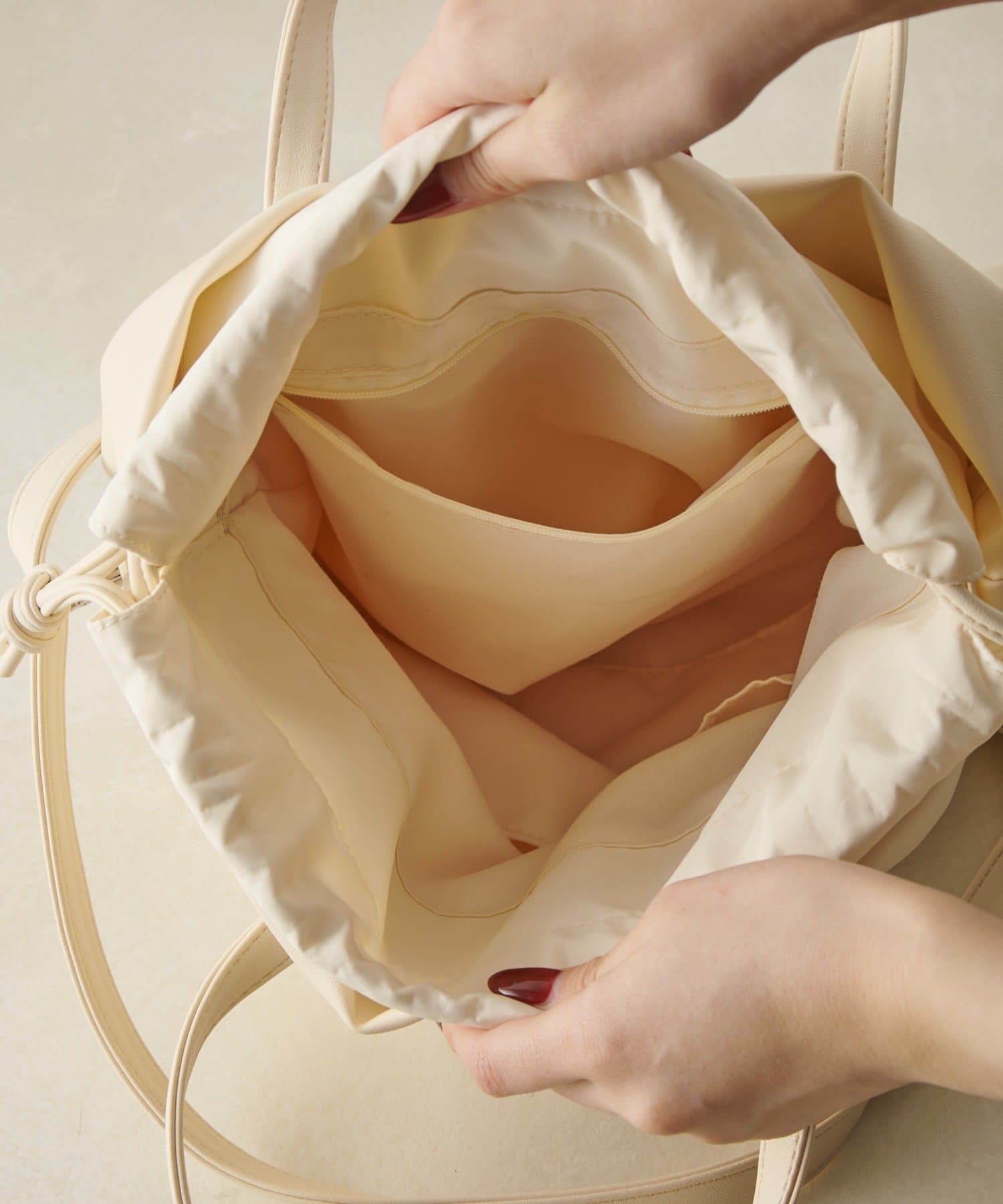 Lattice(ラティス) 巾着ショルダーバッグ