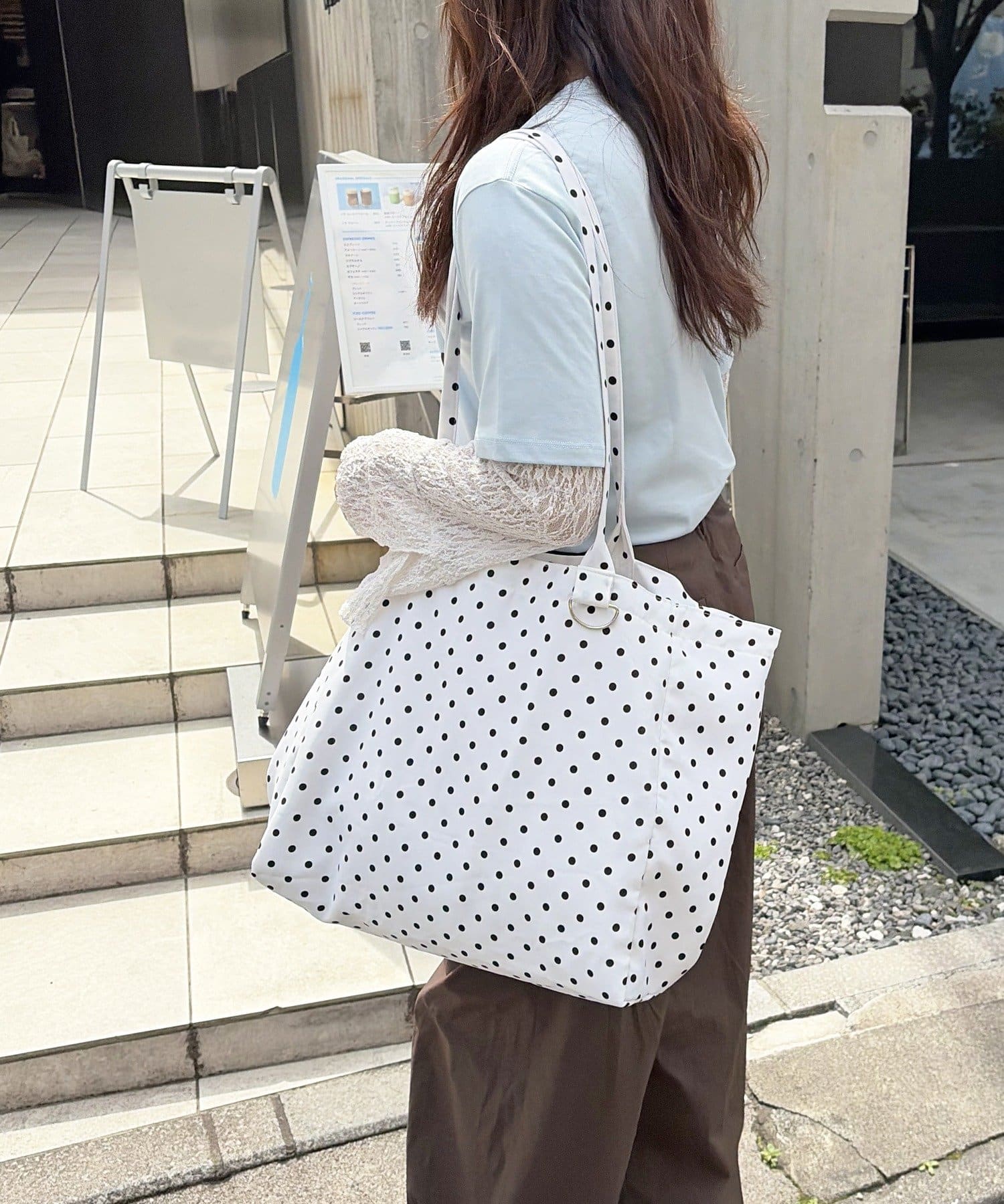 Lattice(ラティス) 【新色追加/人気の為再入荷】ドットトートバッグ