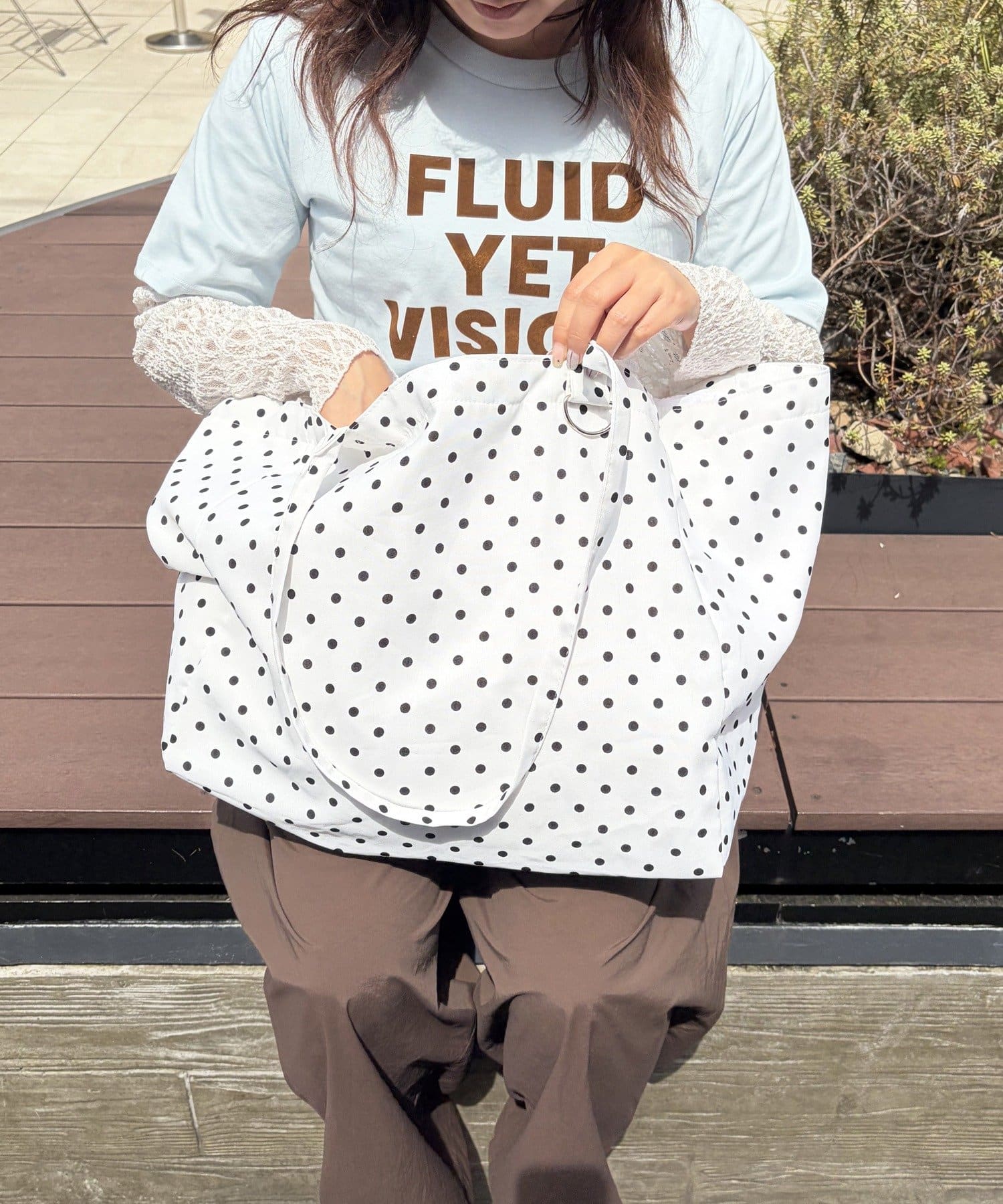 Lattice(ラティス) 【新色追加/人気の為再入荷】ドットトートバッグ