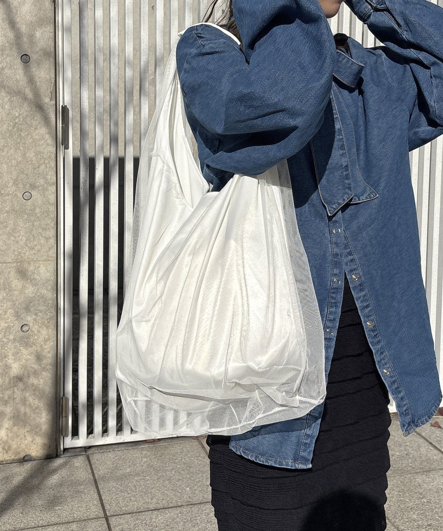 Lattice(ラティス) チュールトートバッグ