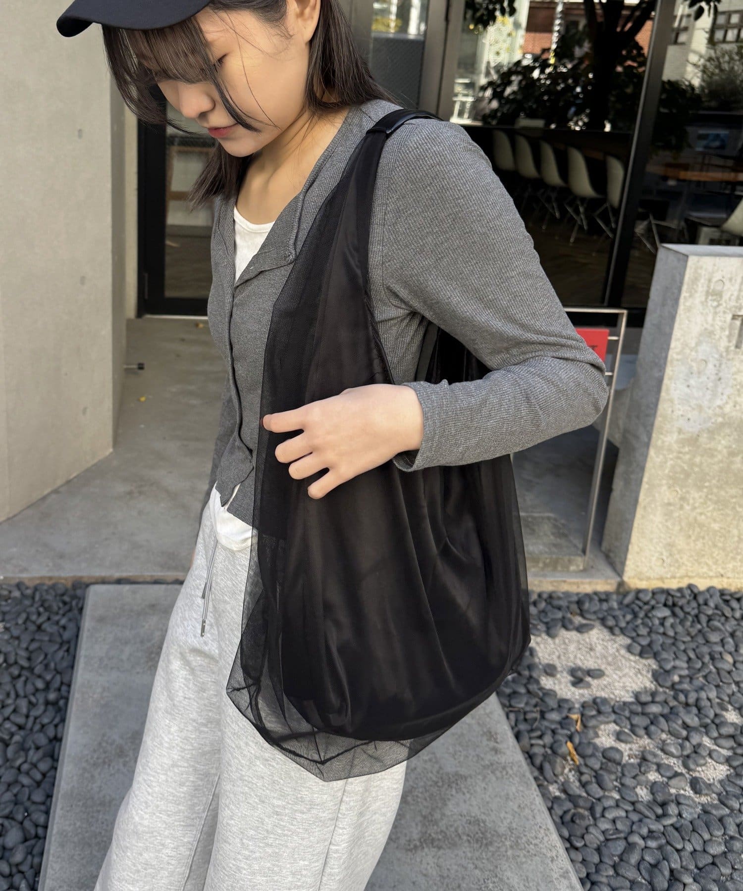 Lattice(ラティス) チュールトートバッグ