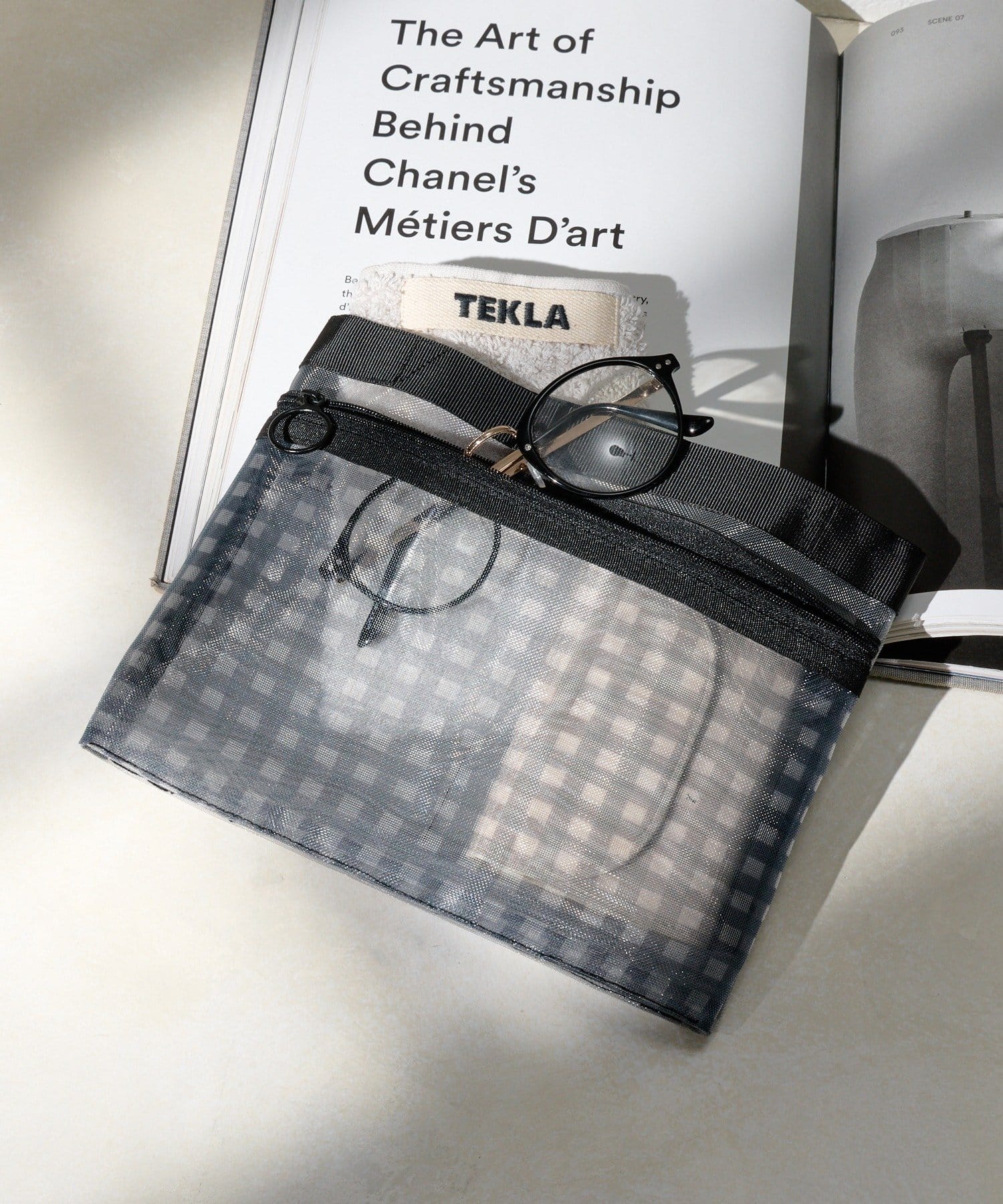 Lattice(ラティス) 【1/19 11:00~予約発売開始】チェックメッシュバッグインバッグ(横型)