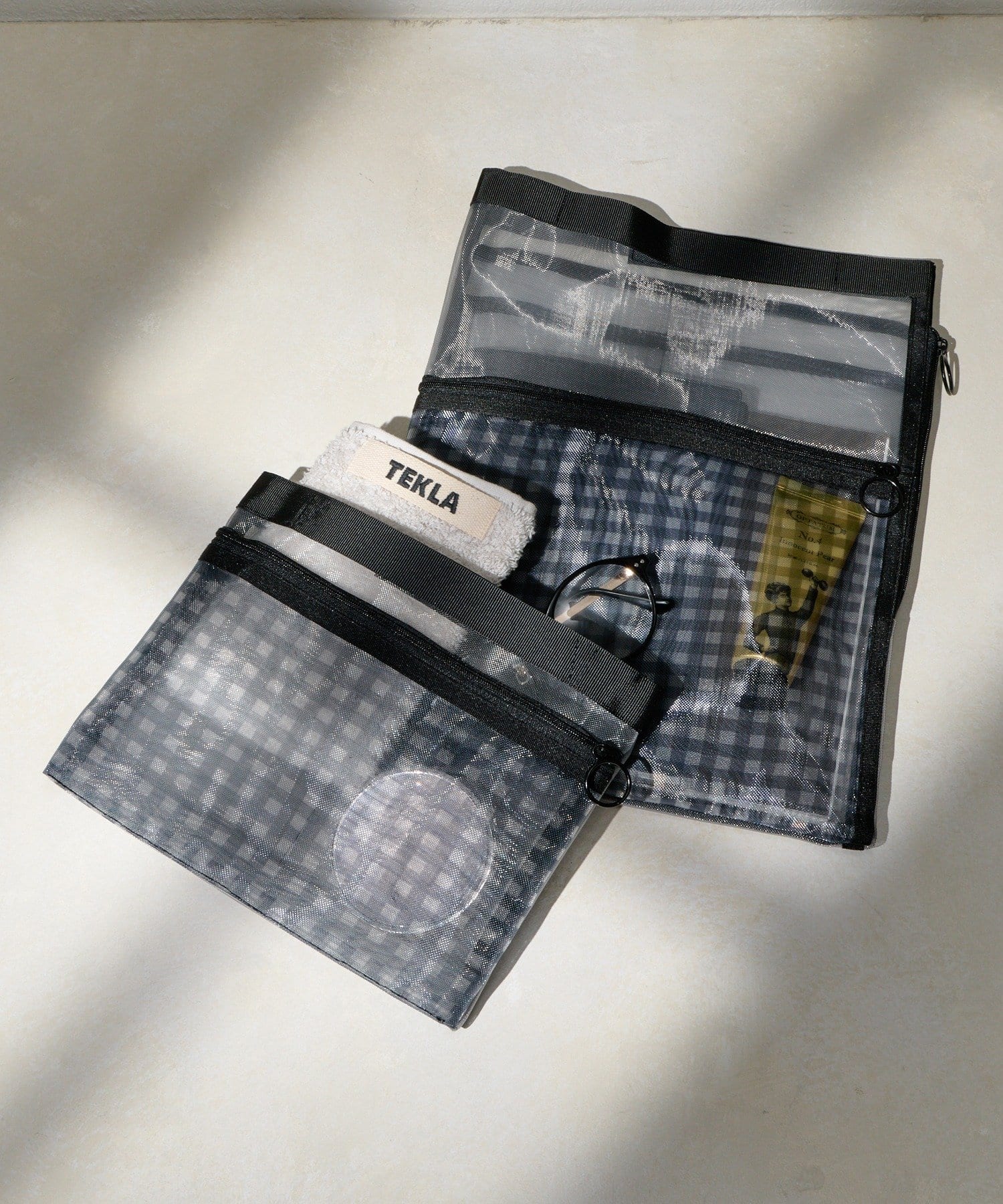 Lattice(ラティス) 【1/19 11:00~予約発売開始】チェックメッシュバッグインバッグ(横型)