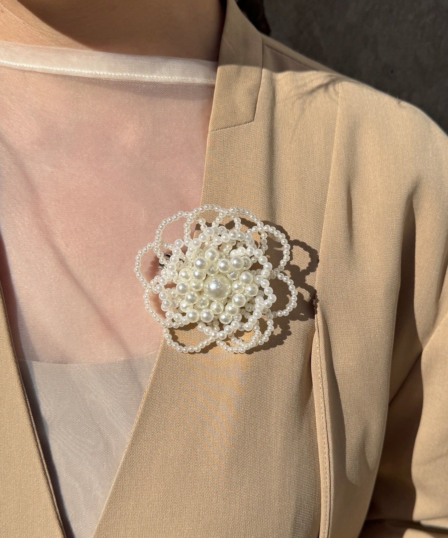 Lattice(ラティス) 【オケージョン】パールフラワーコサージュ