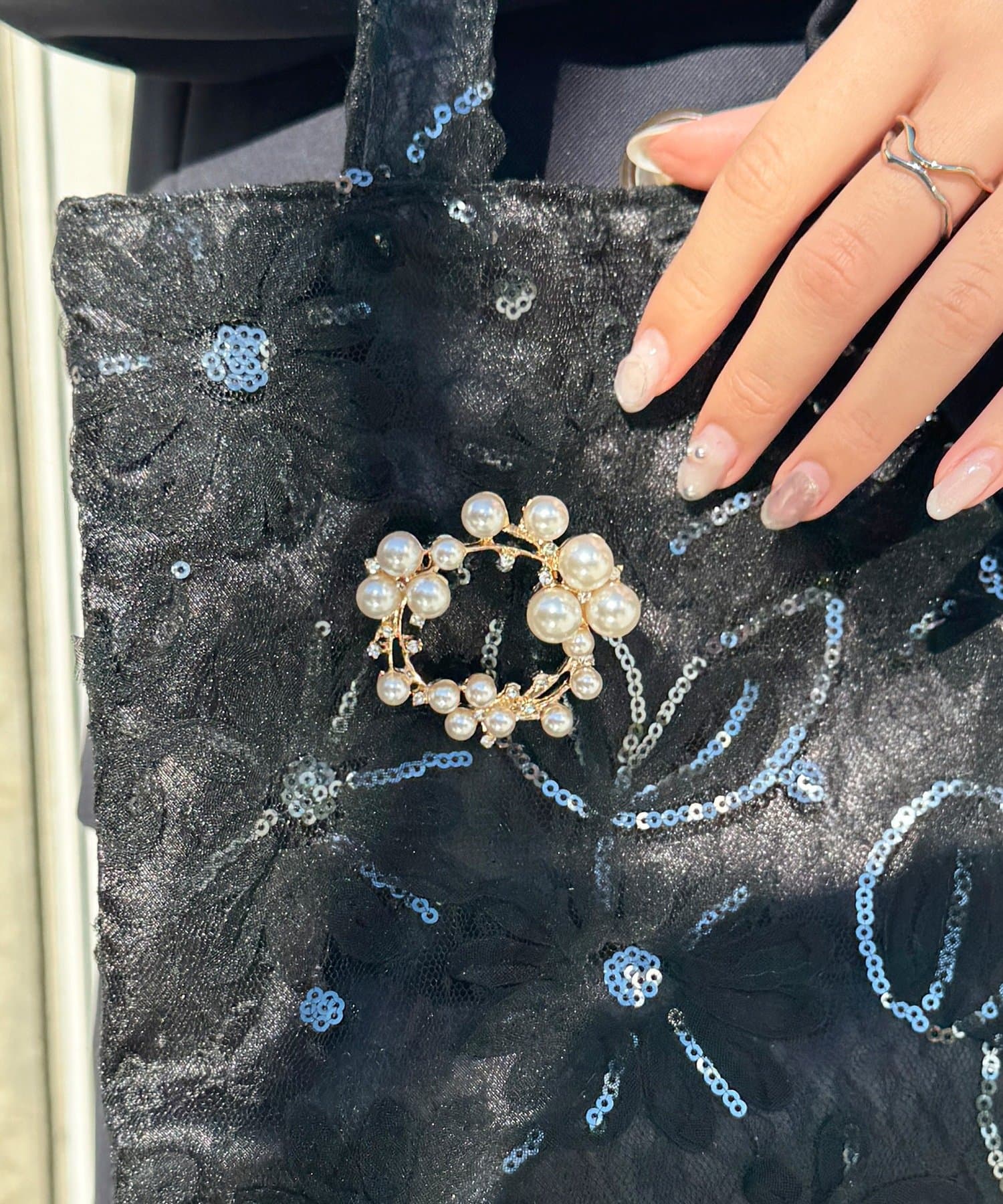 Lattice(ラティス) 【オケージョン】ニュアンスパールブローチ