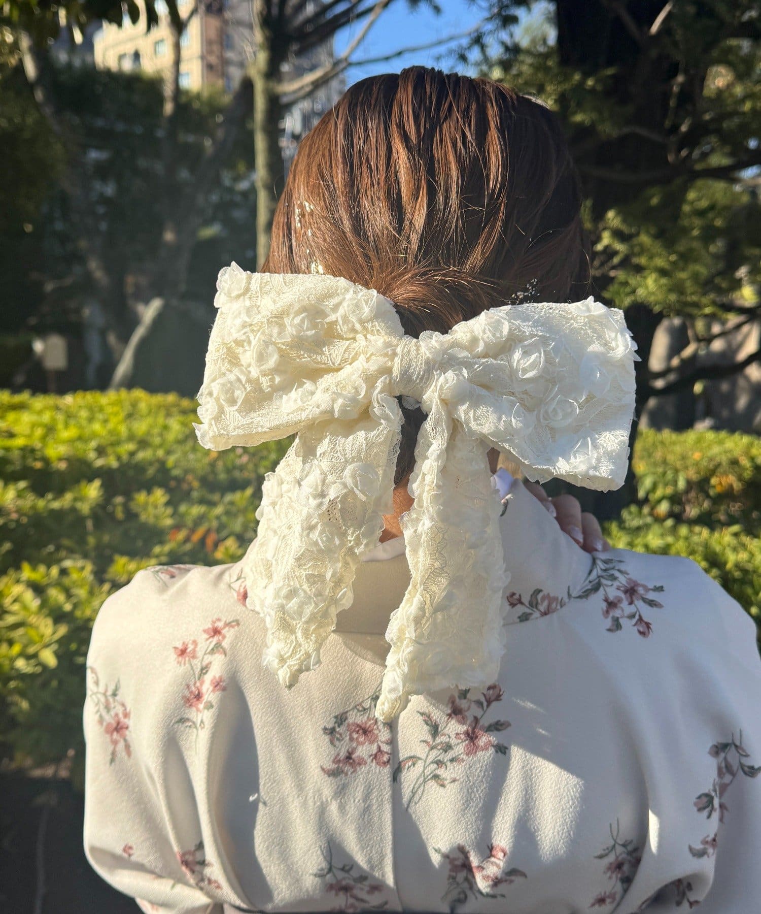 Lattice(ラティス) 【和装におすすめ/オケージョン】レースビッグリボンバレッタ