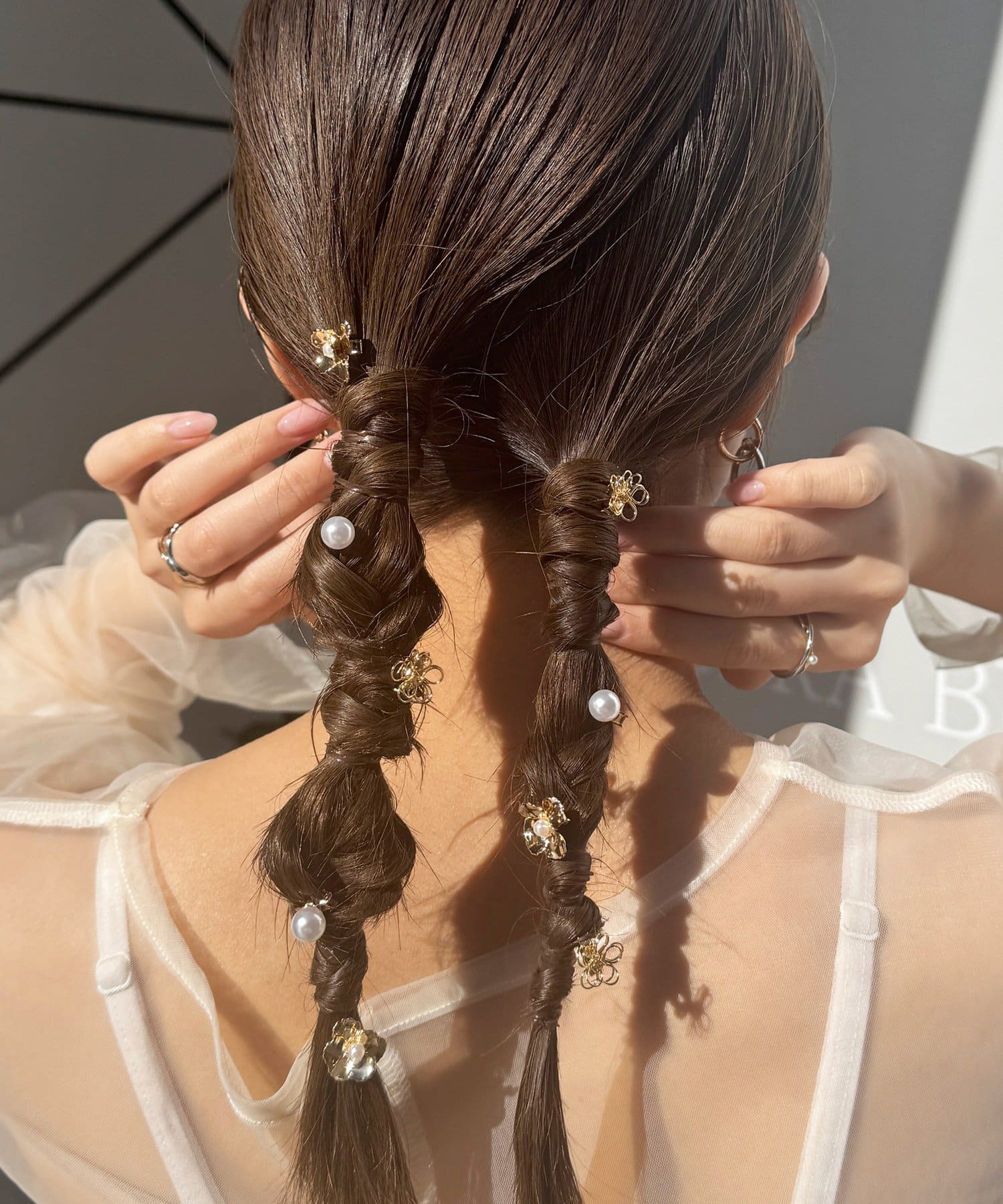 Lattice(ラティス) 【オケージョン】パールフラワーミニクリップセット(9P)