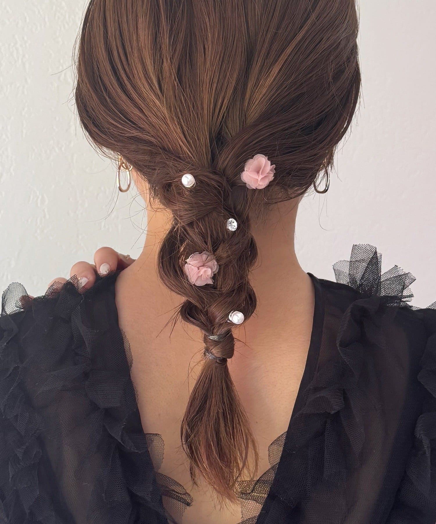 Lattice(ラティス) 【オケージョン】パールフラワースクリューピンセット(9P)