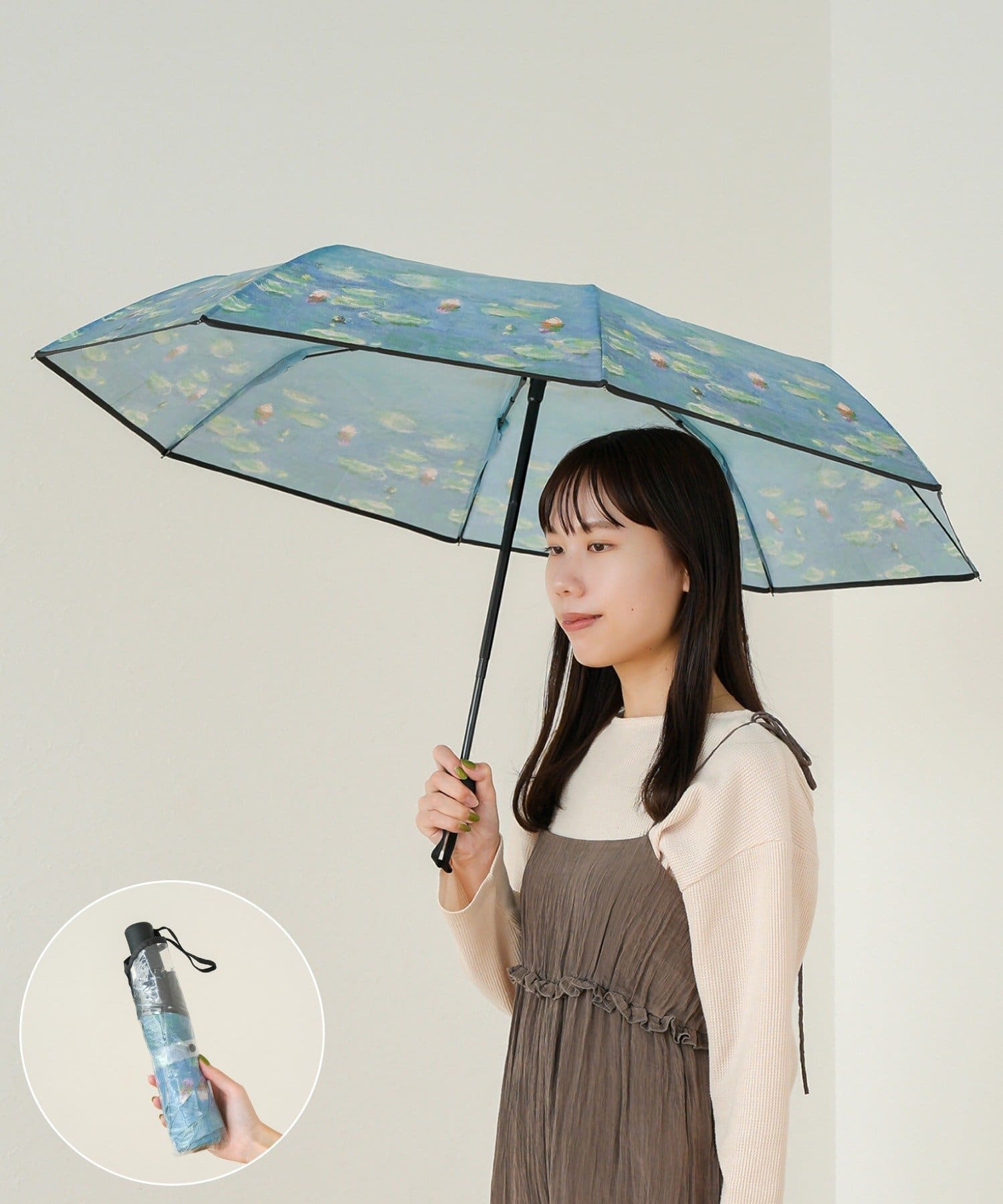 3COINS(スリーコインズ) 名画プリントビニール折傘