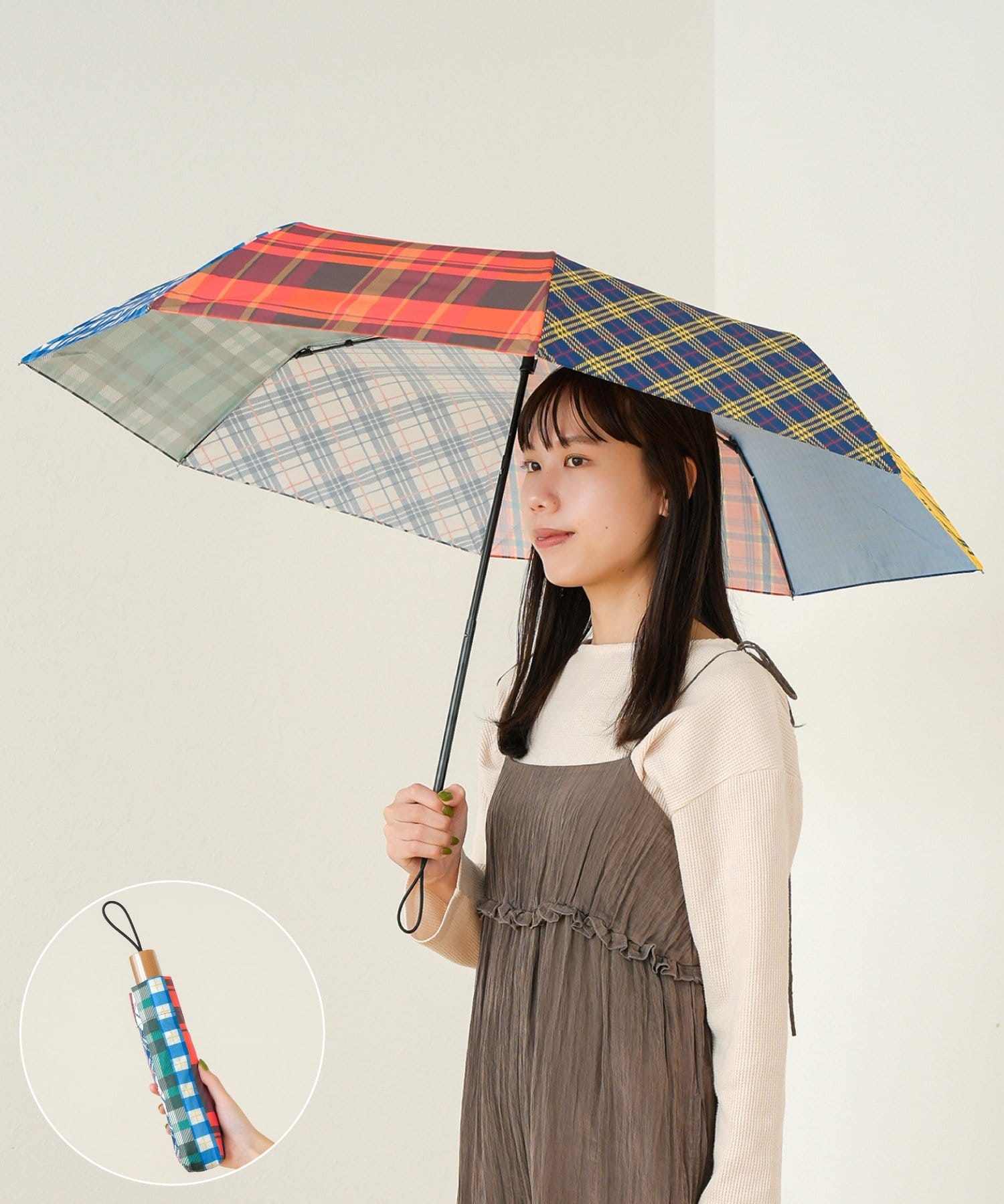 3COINS(スリーコインズ) 柄折りたたみ傘：55cm