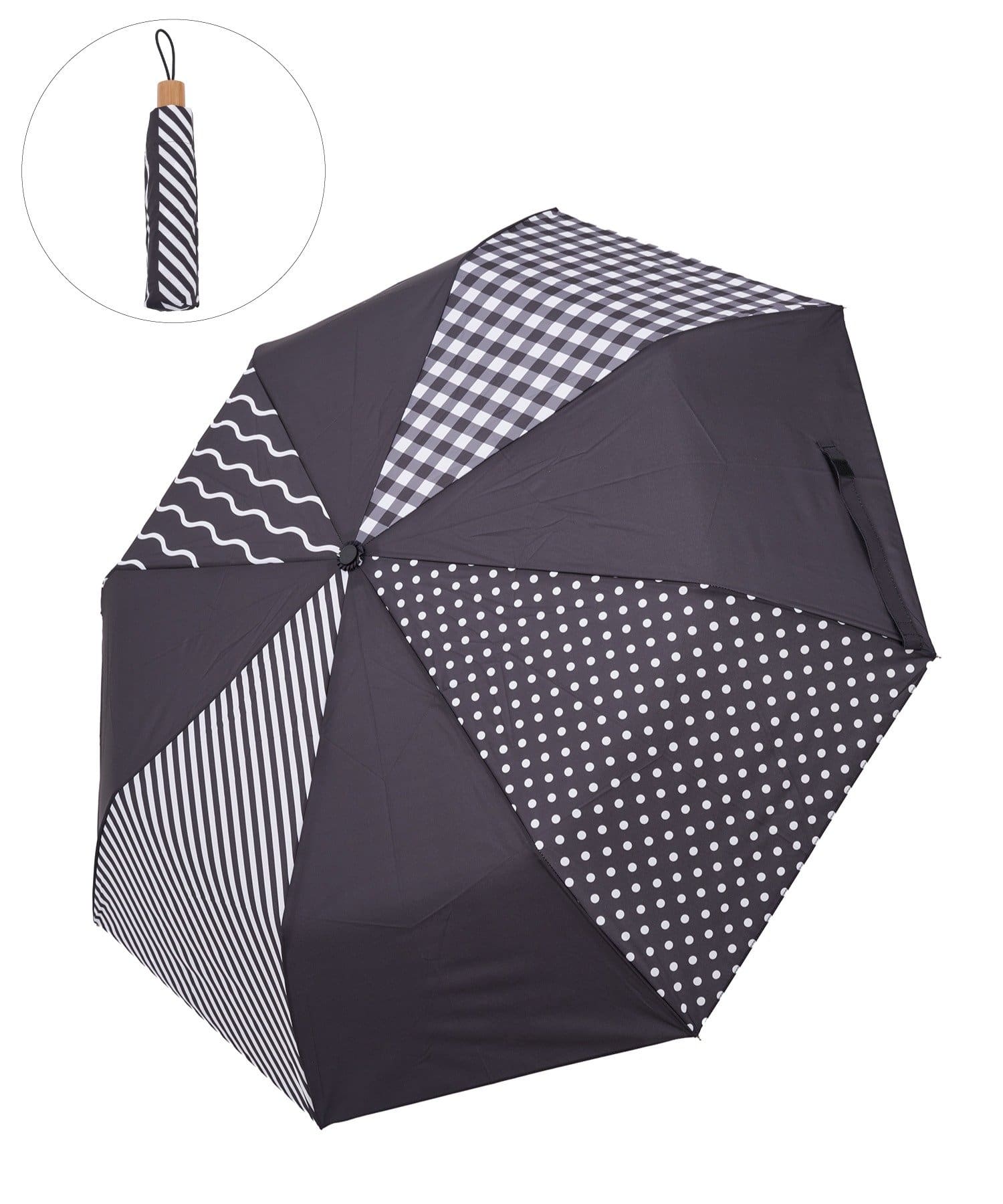 3COINS(スリーコインズ) 柄折りたたみ傘：55cm