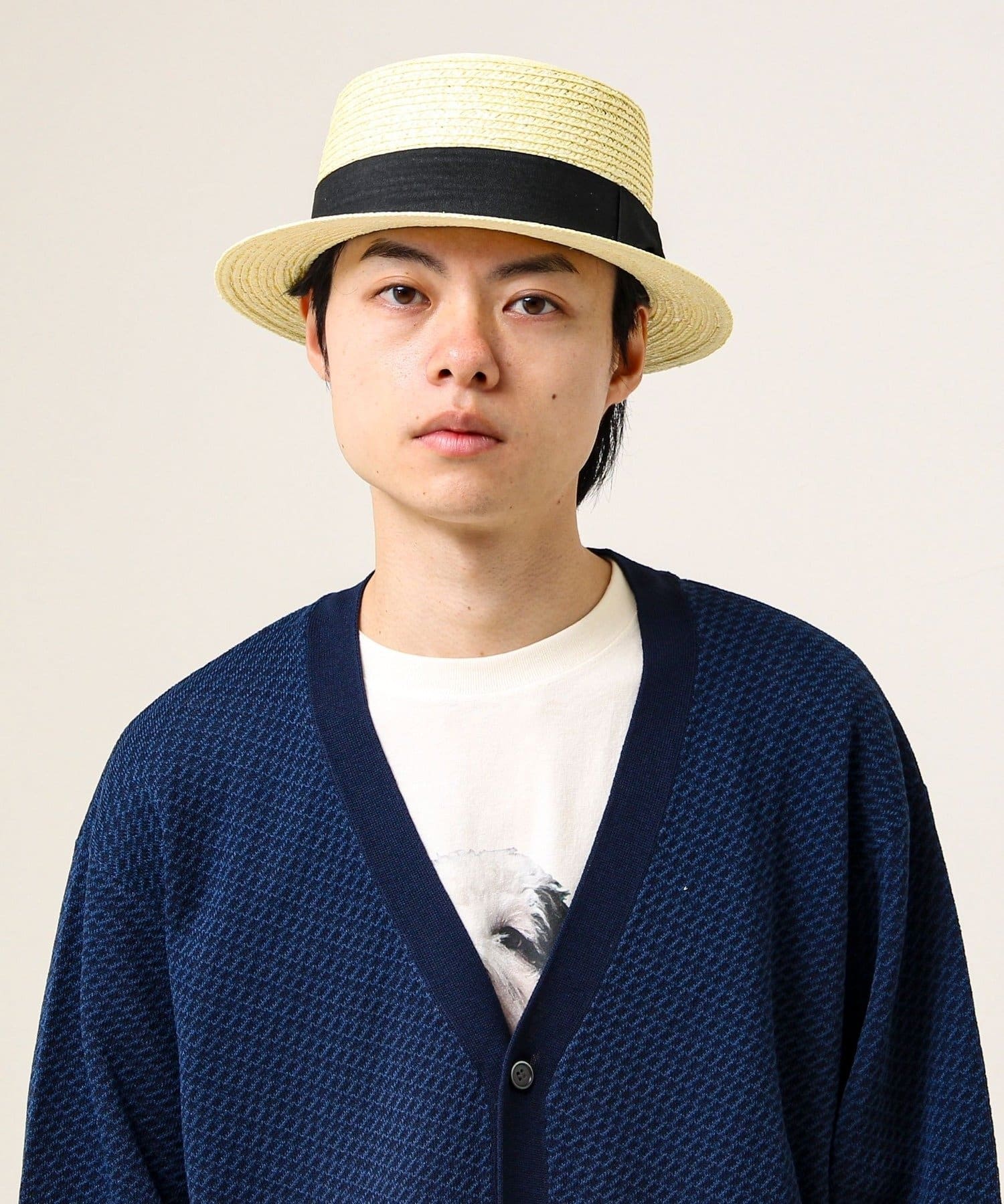 FREDY & GLOSTER(フレディ アンド グロスター) 【夏の定番クラシック】STRAW BOATHER HAT カンカン帽