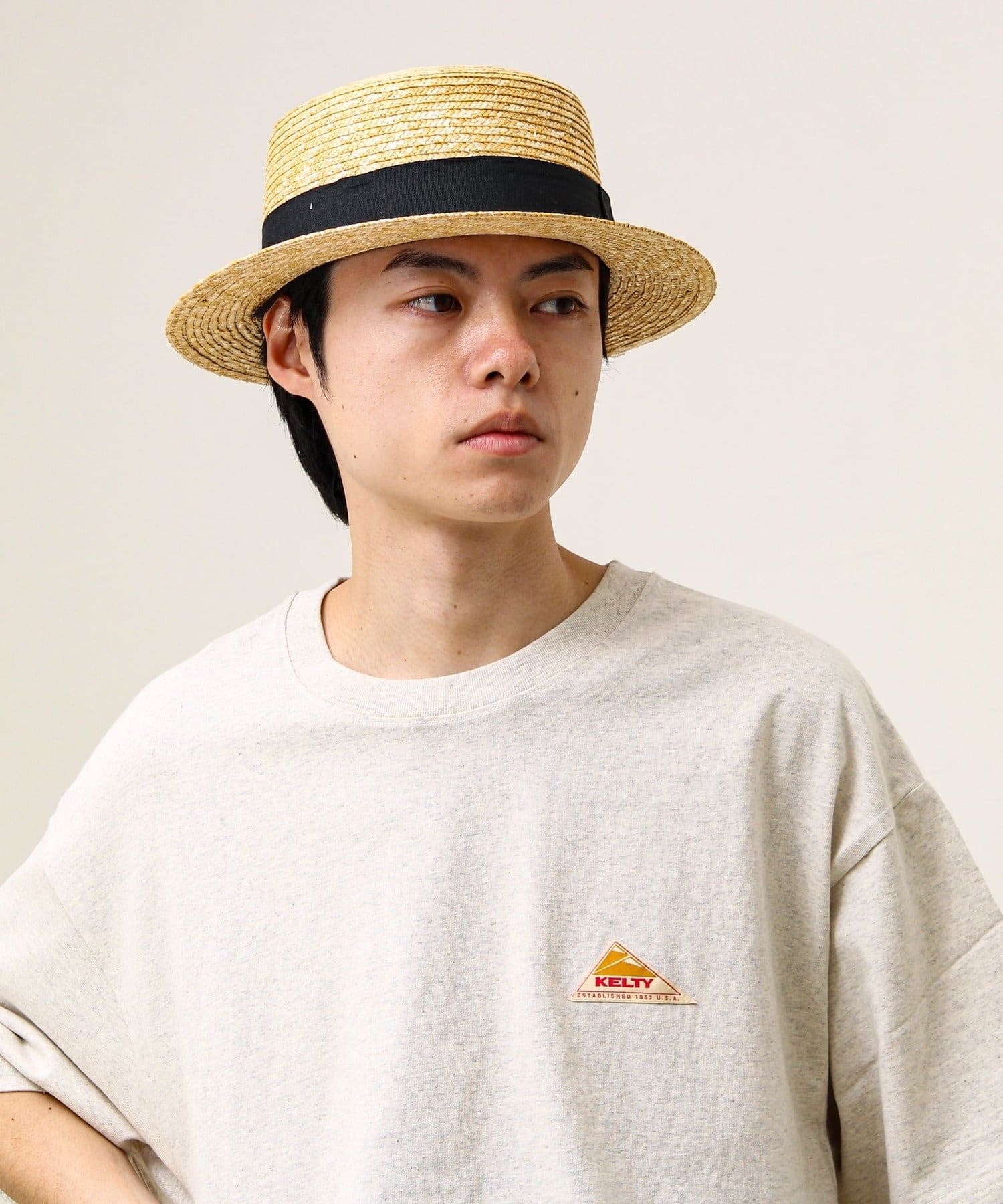 FREDY & GLOSTER(フレディ アンド グロスター) 【夏の定番クラシック】STRAW BOATHER HAT カンカン帽