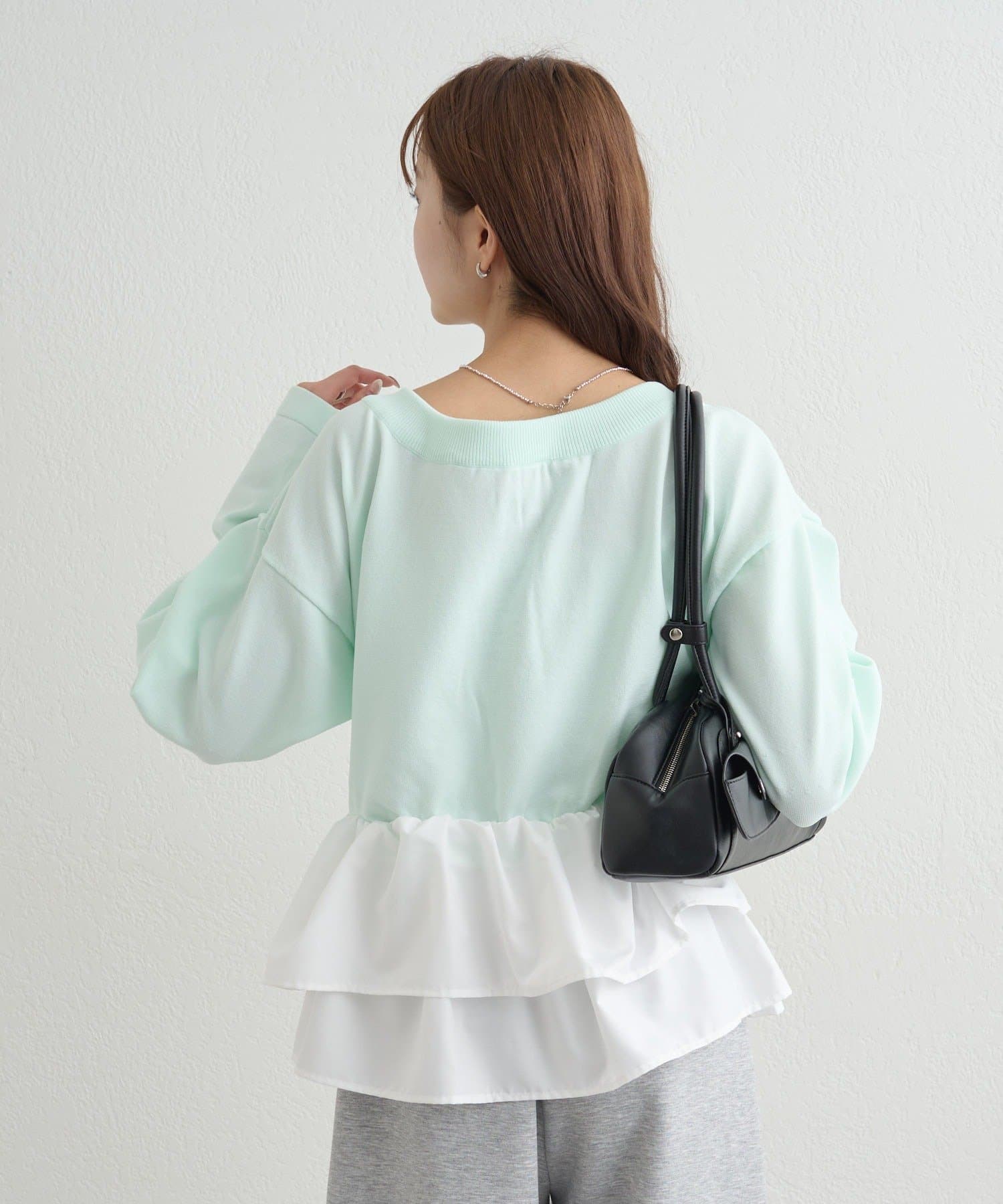 mystic(ミスティック) ペプラムヘンリーニット