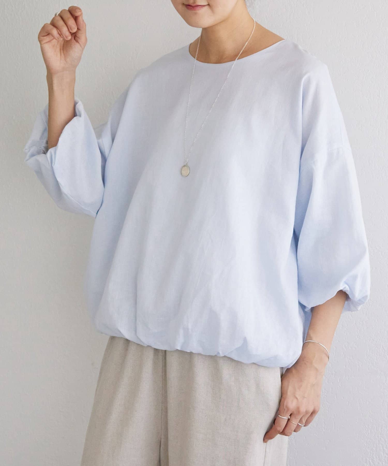 BEARDSLEY(ビアズリー) 《2/12(木)12：00予約開始》綿麻バルーンブラウス