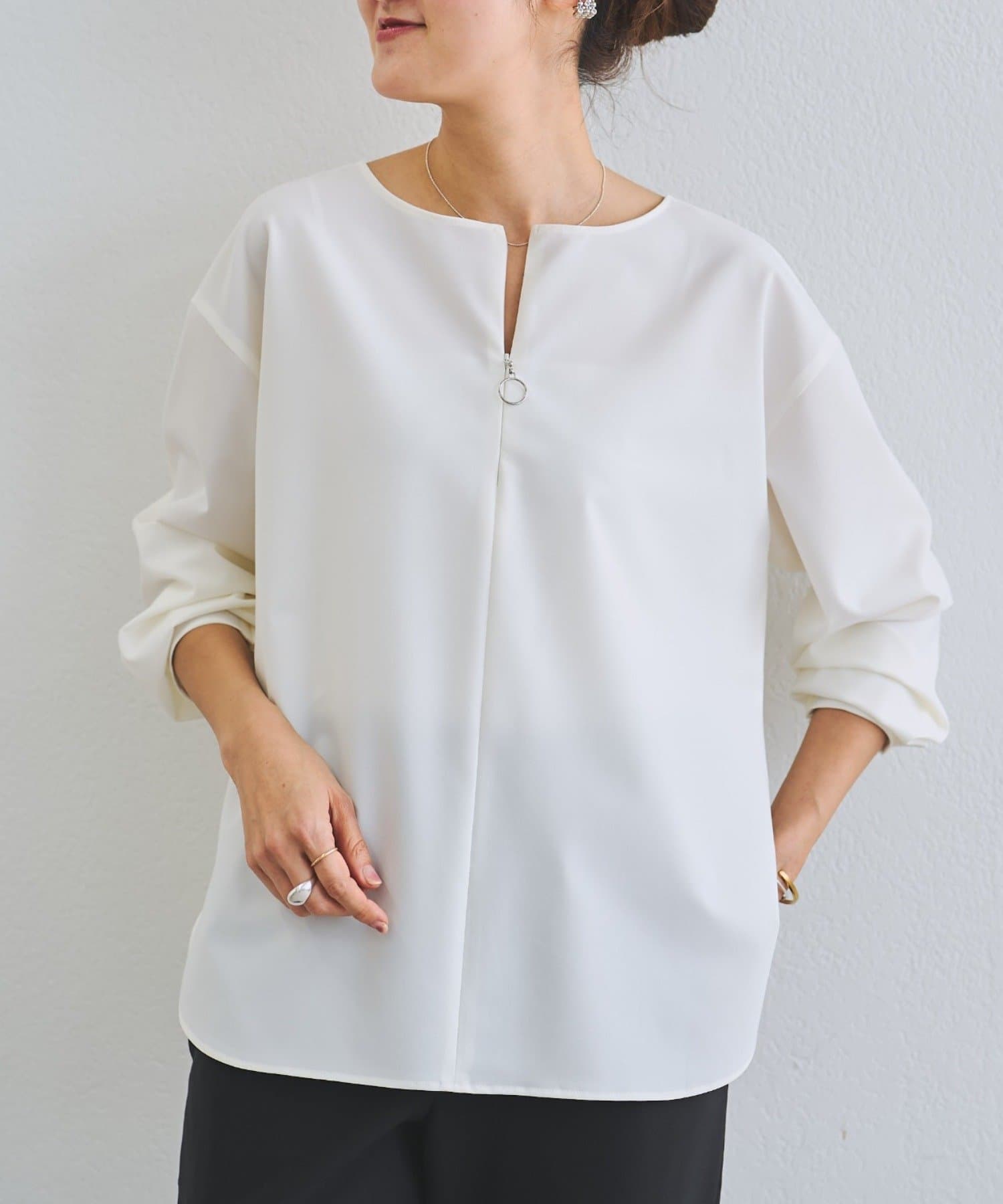 BEARDSLEY(ビアズリー) リングジップ前後ブラウス