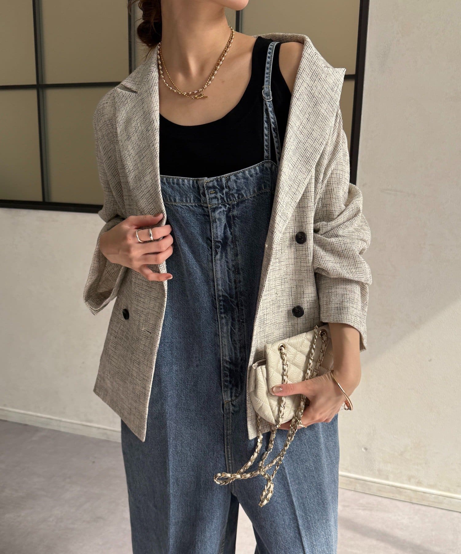 DOUDOU(ドゥドゥ) ハイツイストニットタンク