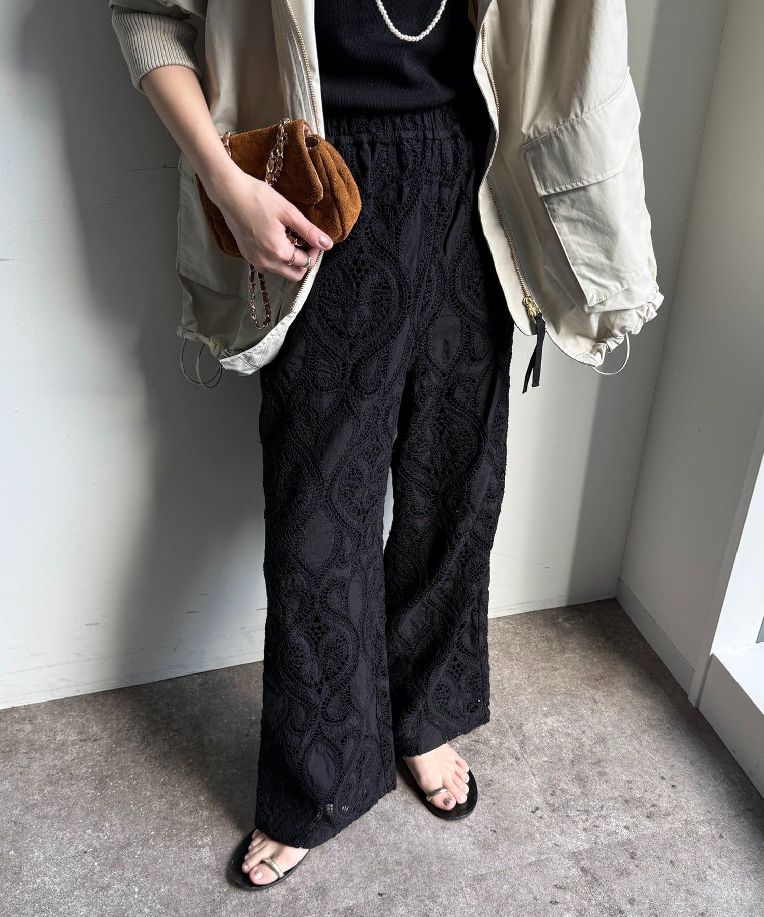 DOUDOU(ドゥドゥ) レースパンツ