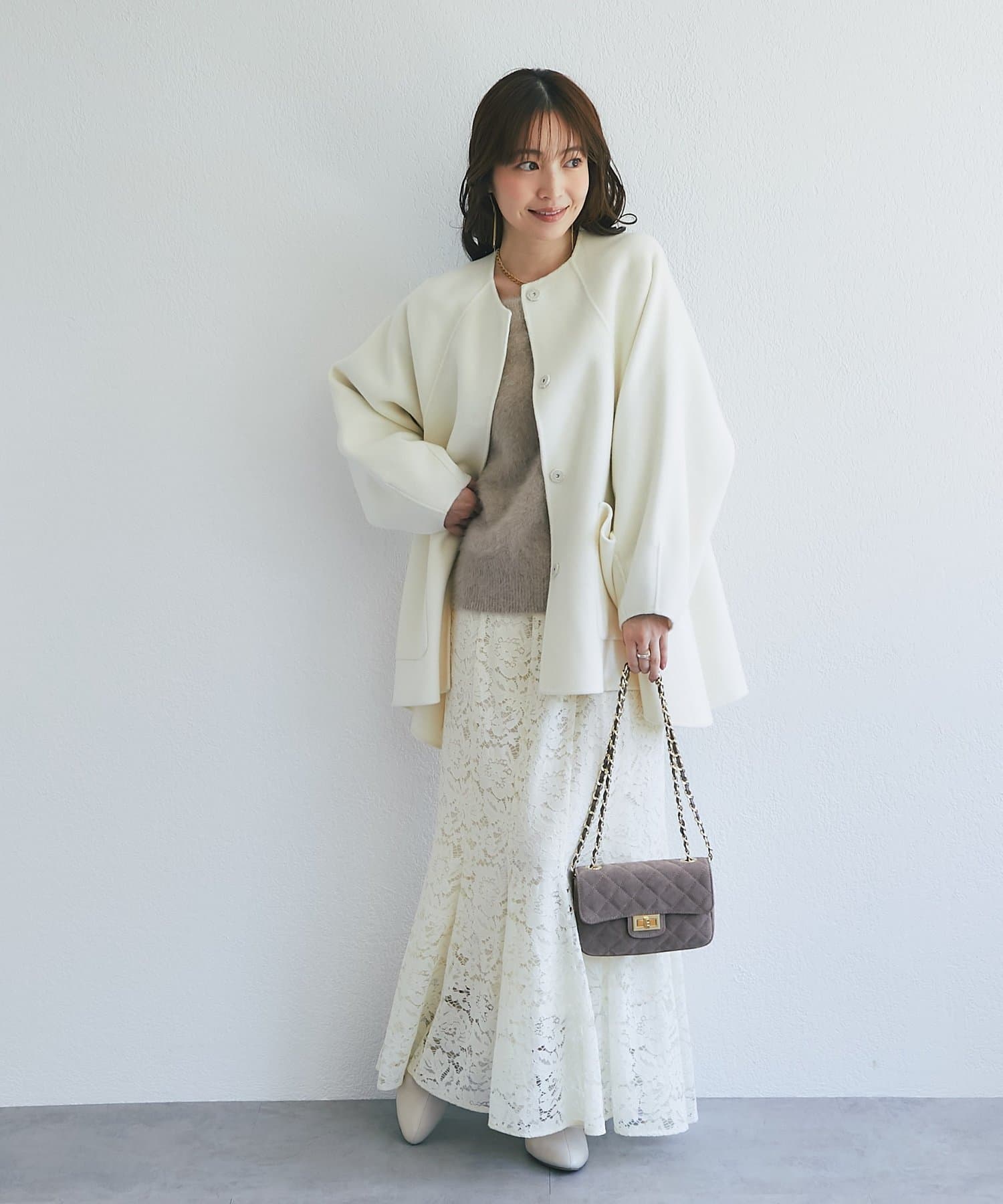 La boutique BonBon(ラブティックボンボン) 【オウレンティ】スエードタッチキルティングチェーンバッグ