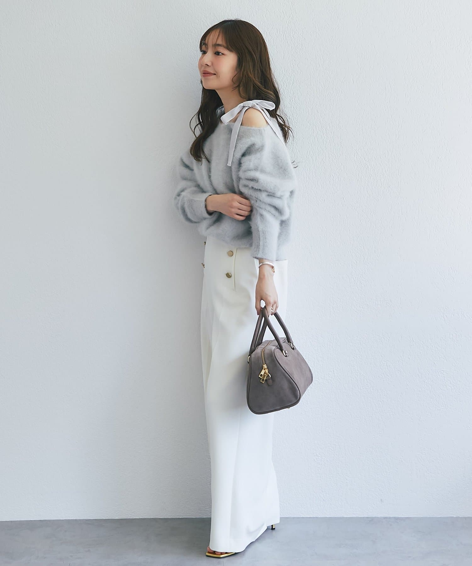 La boutique BonBon(ラブティックボンボン) 【オウレンティ】スエードダブルハンドルバッグ