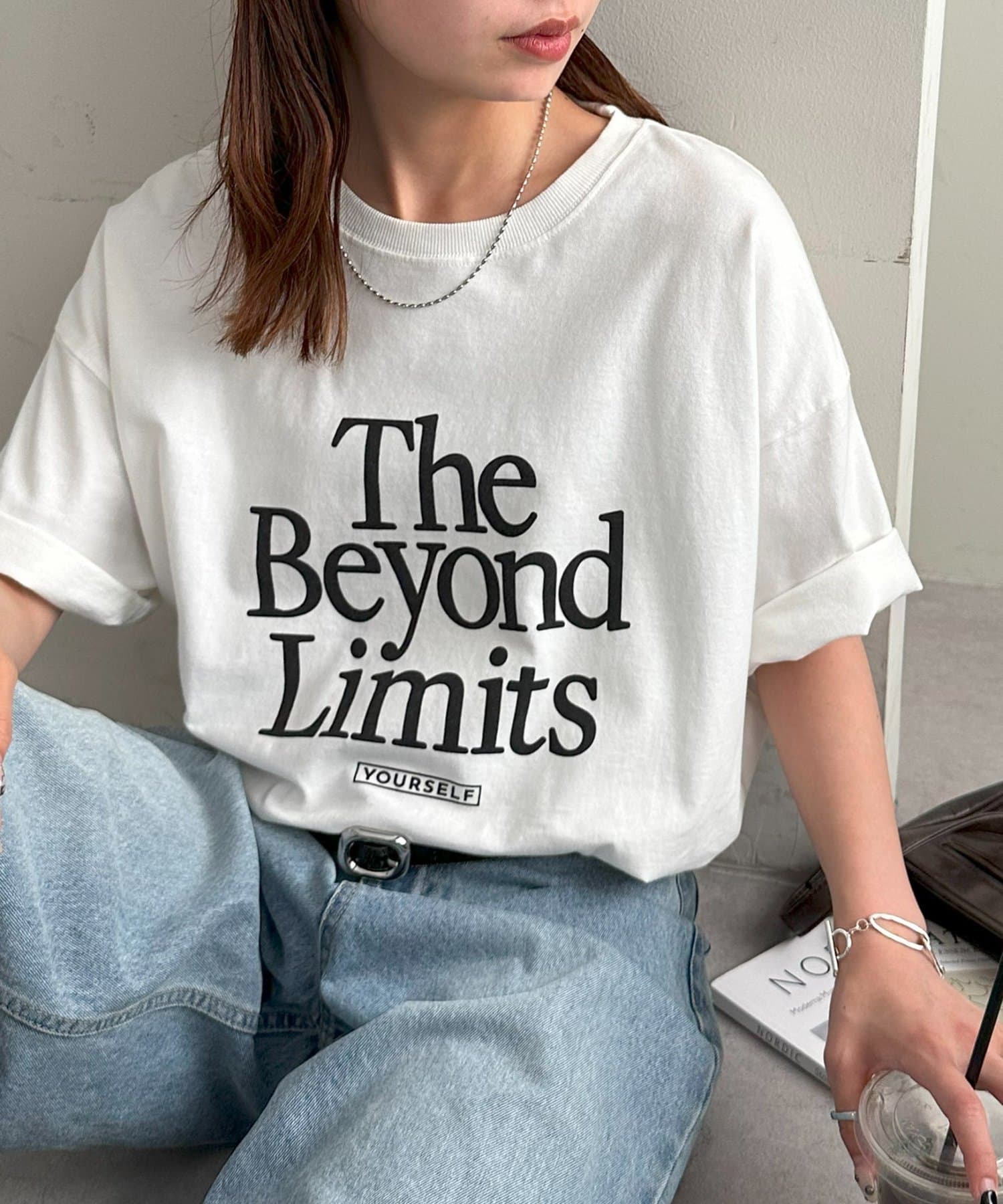 DISCOAT(ディスコート) レディース 【WEB限定】アメリカンロゴTシャツ ホワイトその他1