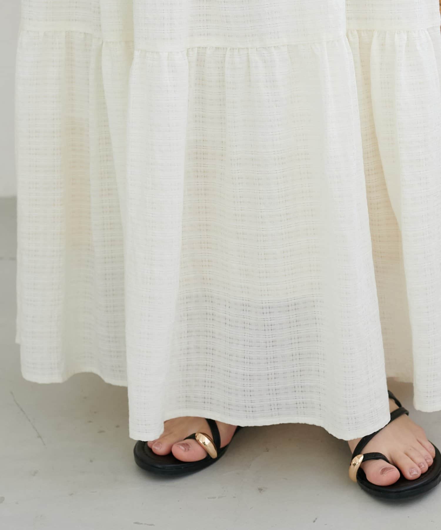 DISCOAT(ディスコート) 【marusara】シアーチェックティアードスカート