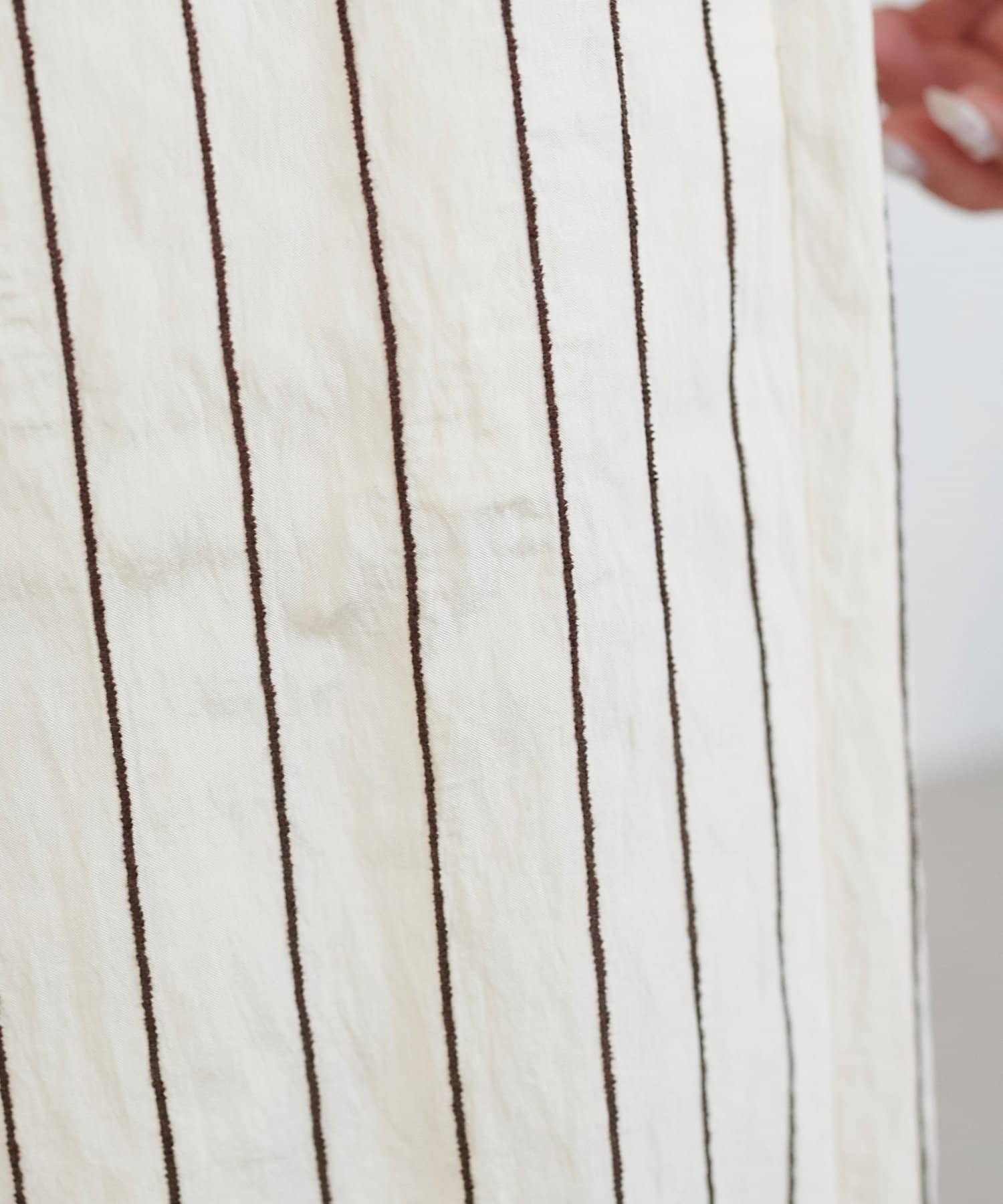 DISCOAT(ディスコート) 【marusara】モールストライプイージーパンツ