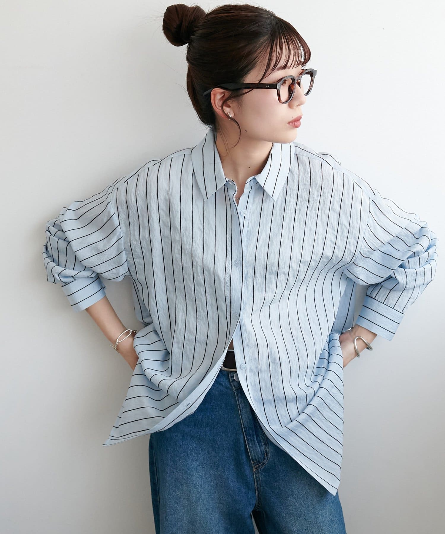 DISCOAT(ディスコート) 【marusara】モールストライプシャツ