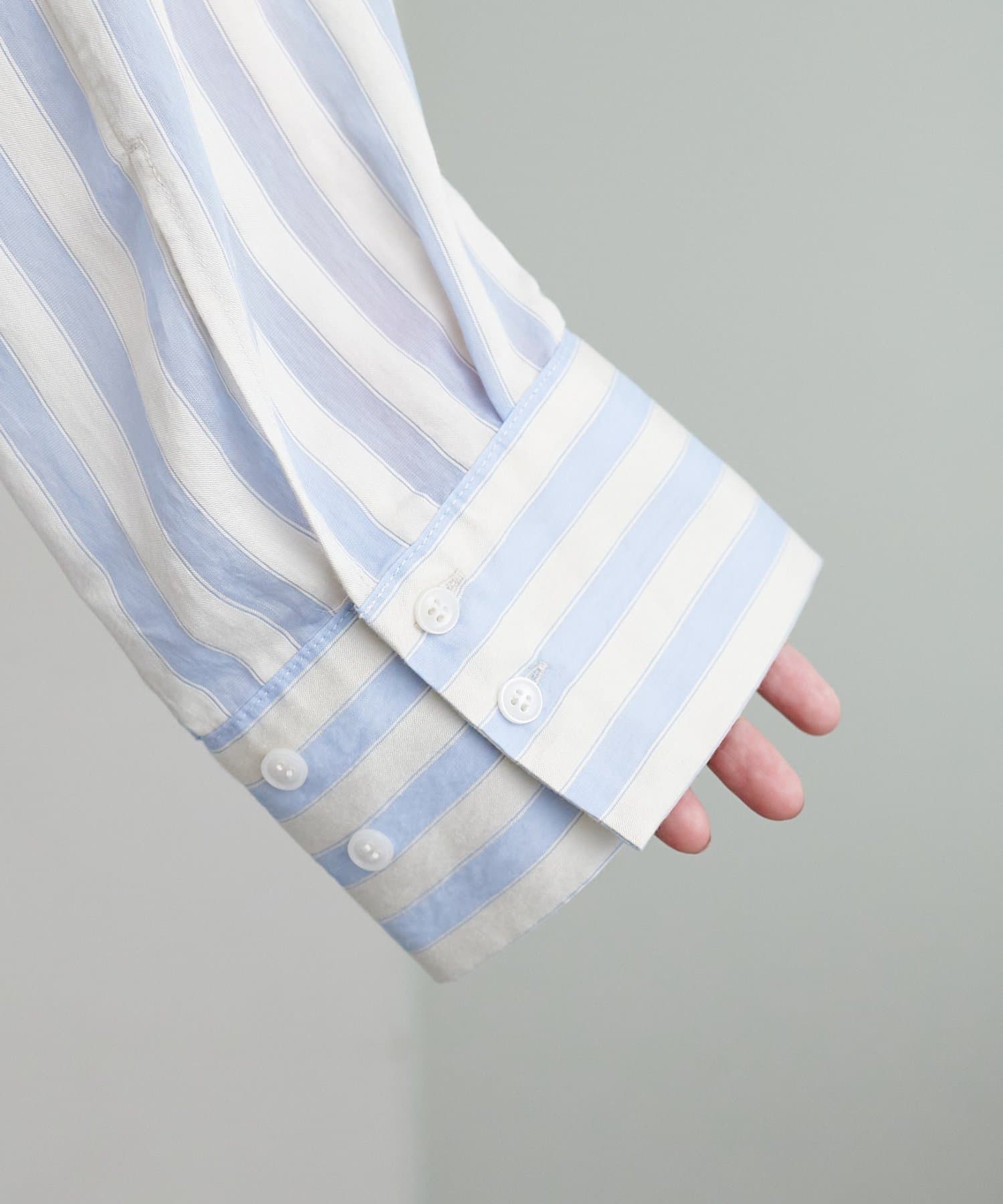 DISCOAT(ディスコート) 【marusara】シアーストライプシャツ