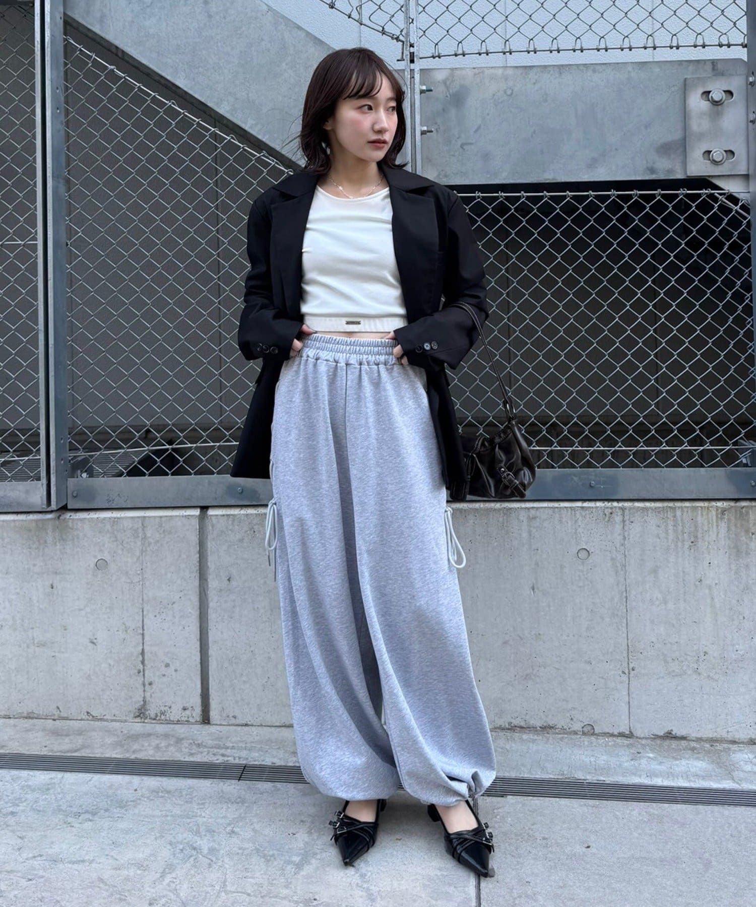 mline(エムライン) [mline]サイドレースアップスウェット