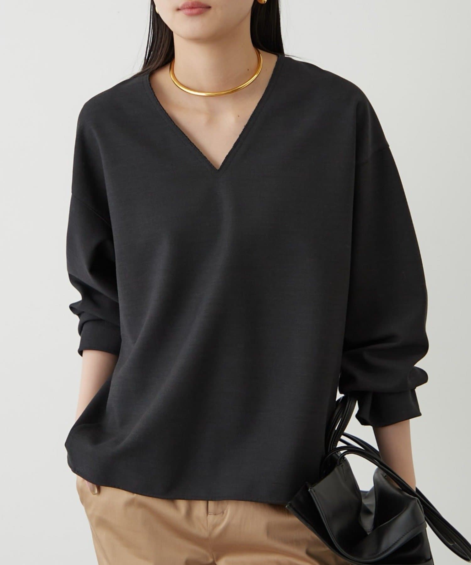 LOUNGEDRESS(ラウンジドレス) ダブルクロスVブラウス