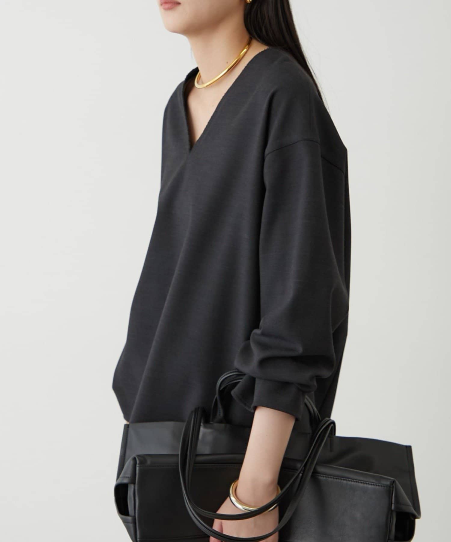 LOUNGEDRESS(ラウンジドレス) ダブルクロスVブラウス