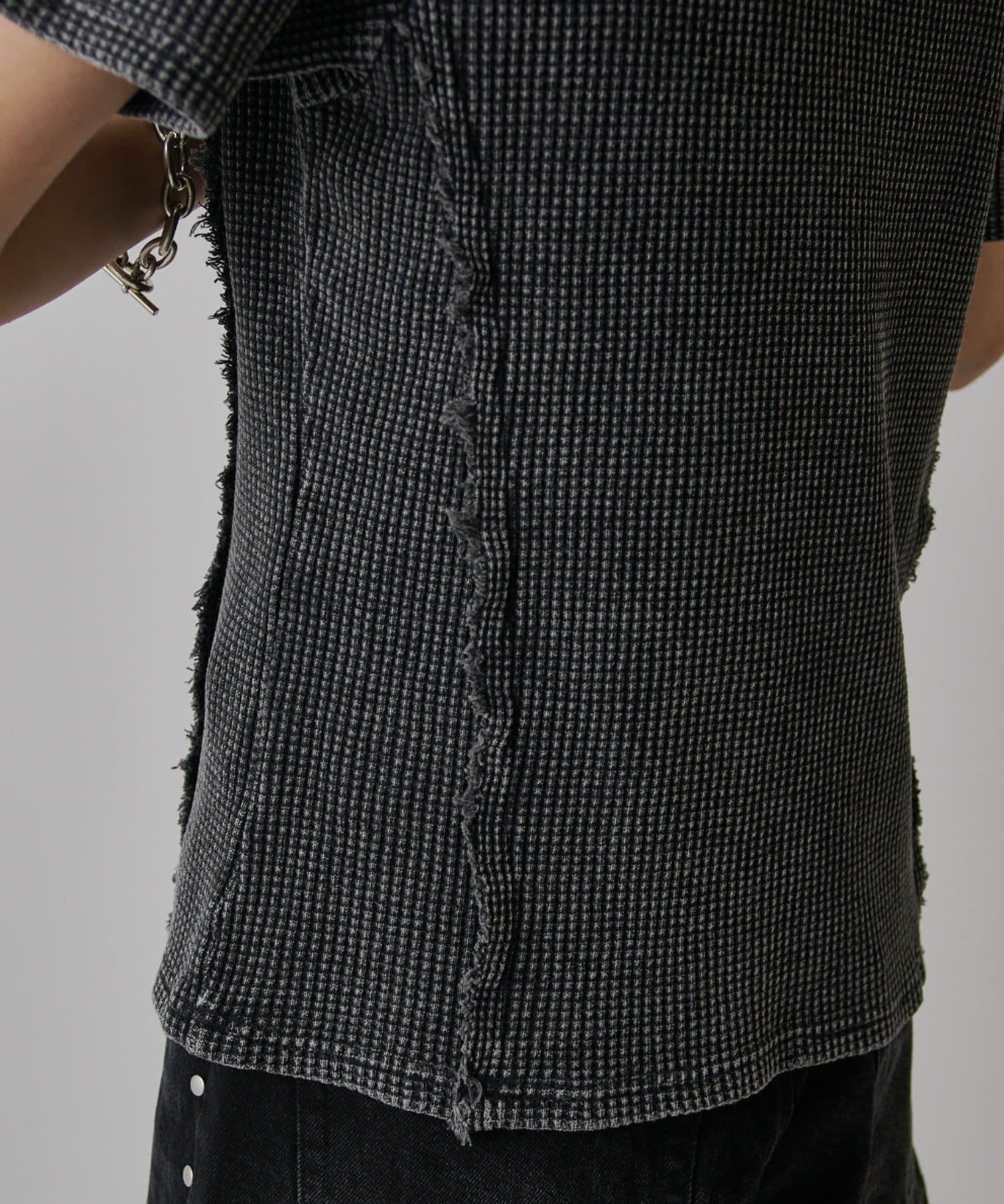 Lui's(ルイス) SURJENT　ワッフルヘンリーネックTシャツ