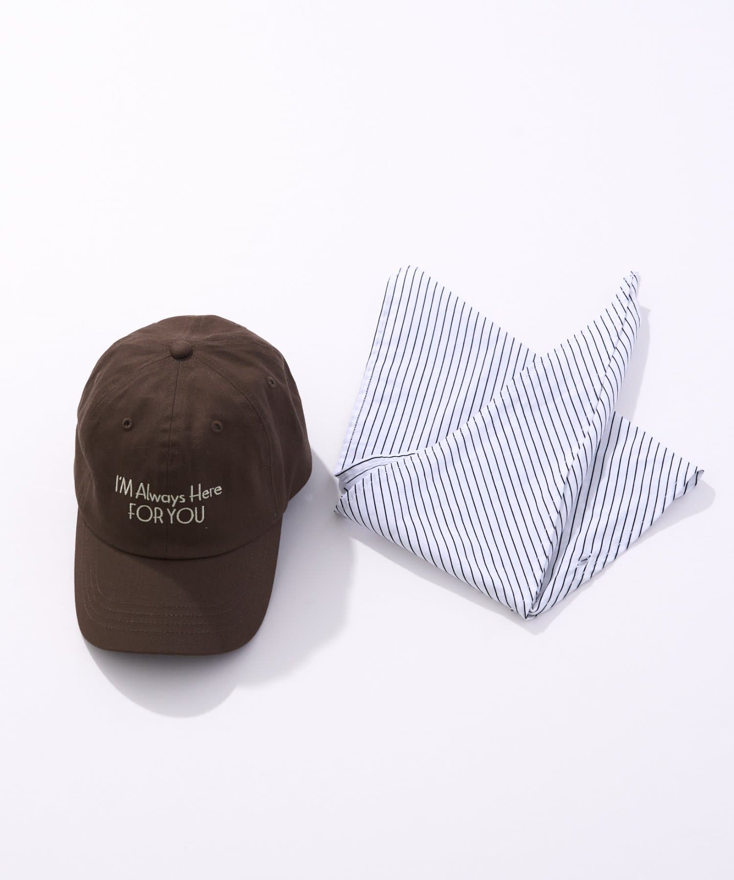 CIAOPANIC TYPY(チャオパニックティピー) 【KIDS】《ユニセックス》日焼け対策ストライプスカーフ付きロゴ刺繍CAP