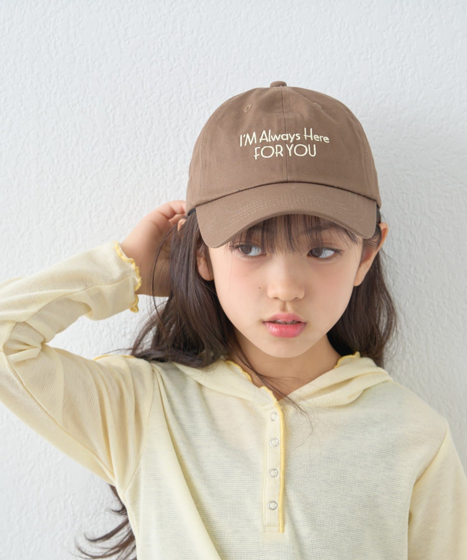 CIAOPANIC TYPY(チャオパニックティピー) 【KIDS】《ユニセックス》日焼け対策ストライプスカーフ付きロゴ刺繍CAP