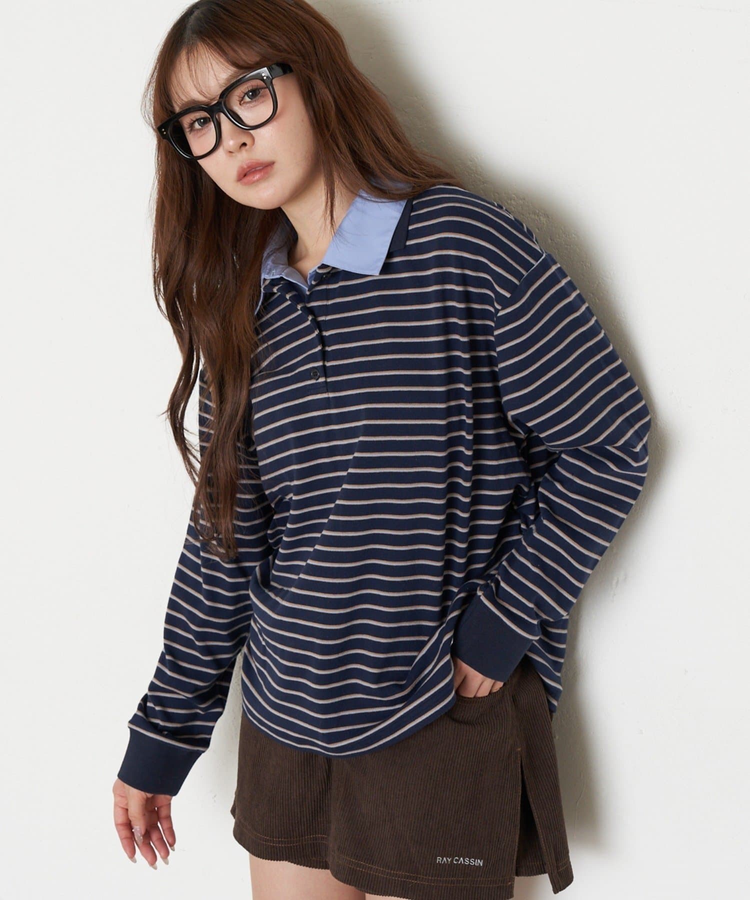 RAY CASSIN(レイカズン) ボーダーポロTシャツ