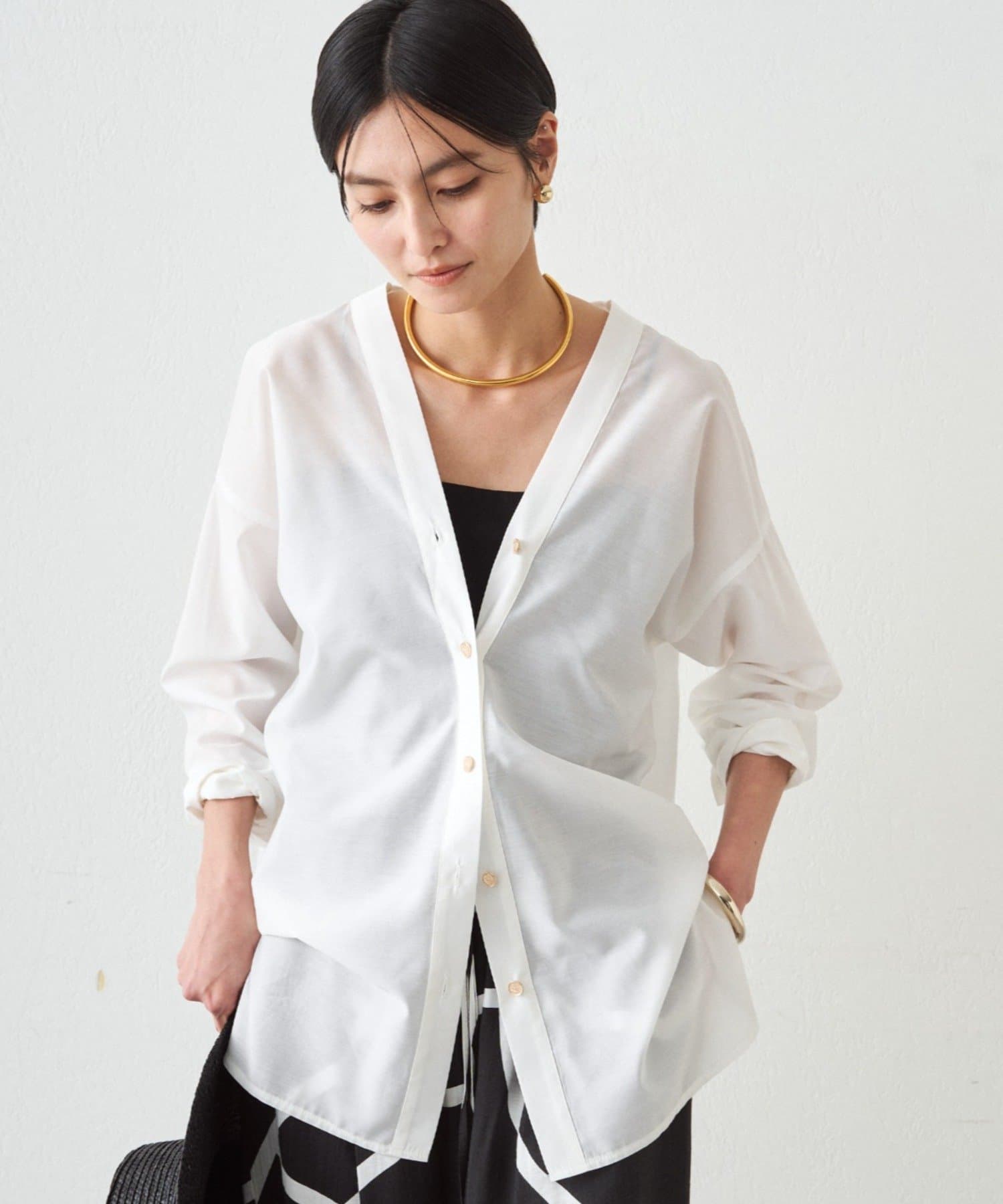 LOUNGEDRESS(ラウンジドレス) バイヤスロングブラウス