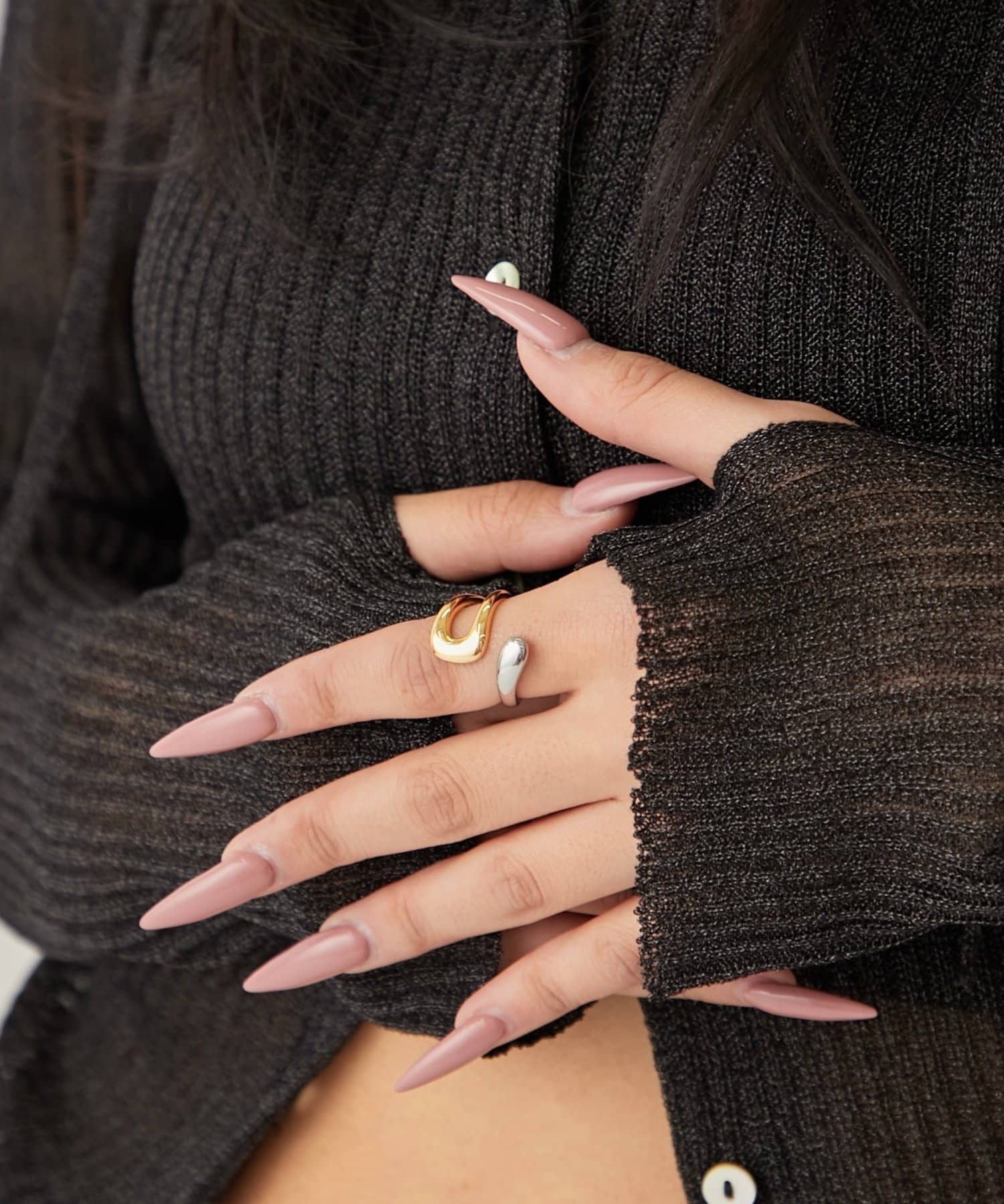 WHO’S WHO gallery(フーズフーギャラリー) MIXED METAL CURVE RING