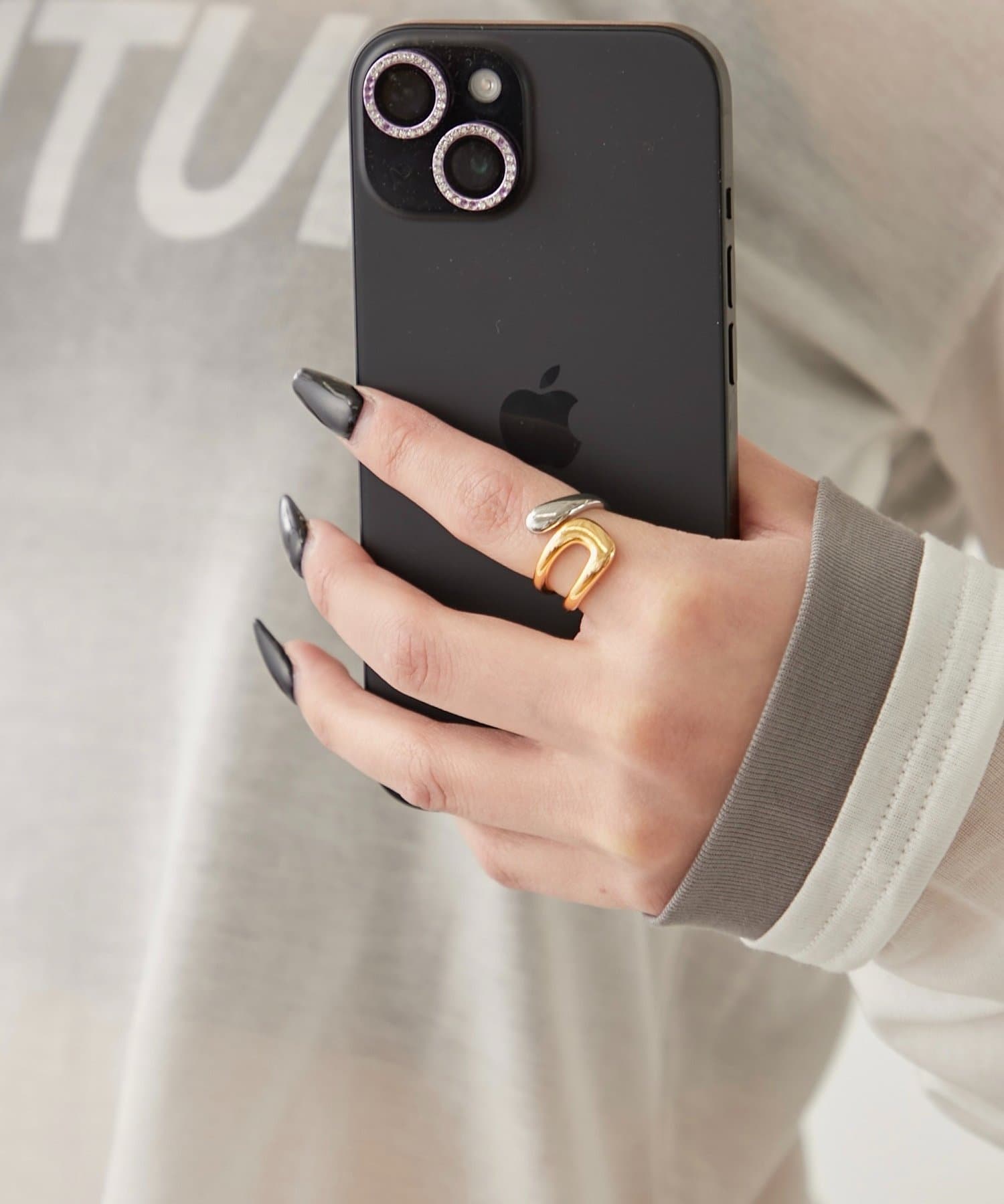 WHO’S WHO gallery(フーズフーギャラリー) MIXED METAL CURVE RING