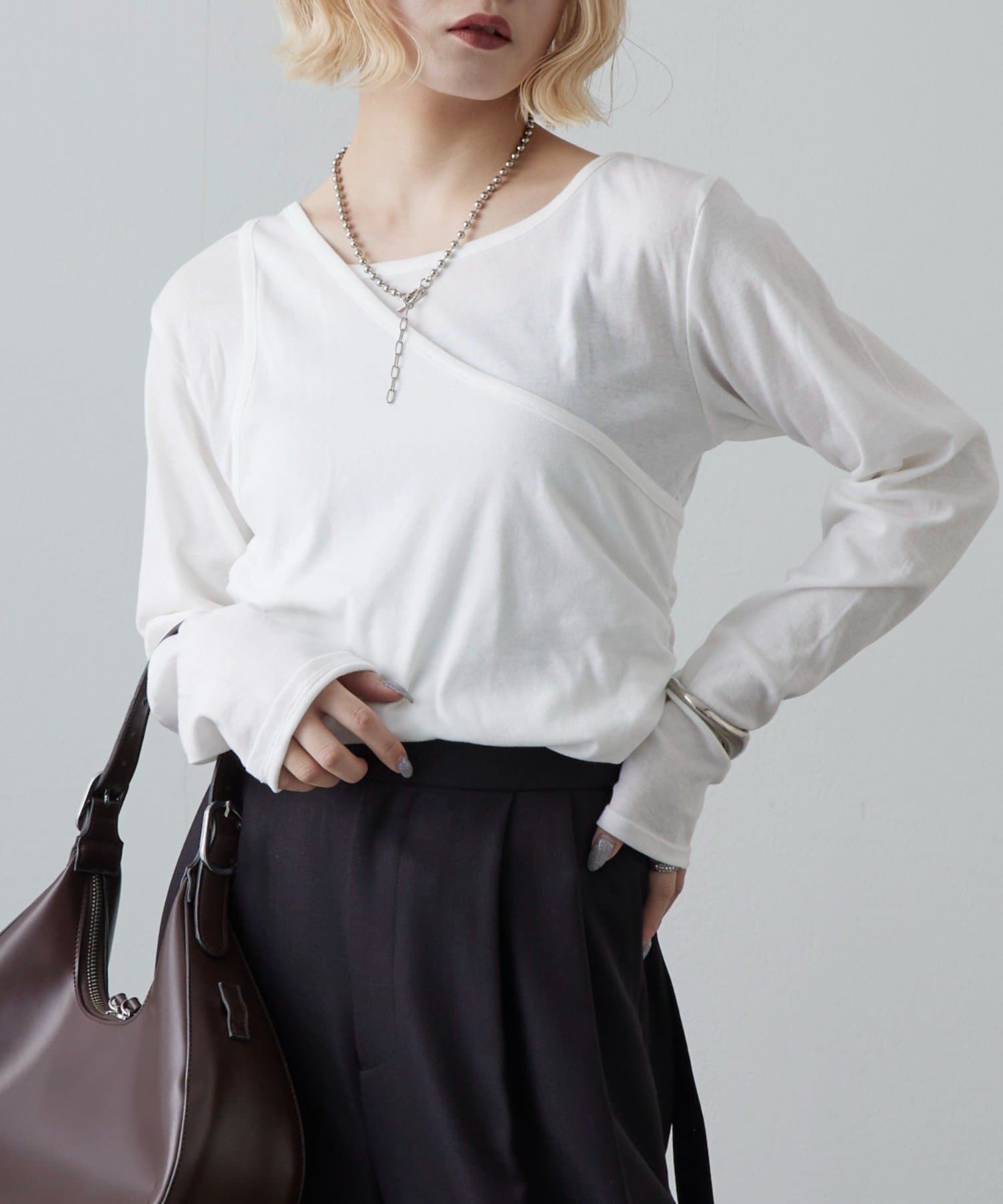 Lui's(ルイス) ワンショルダーレイヤードトップス