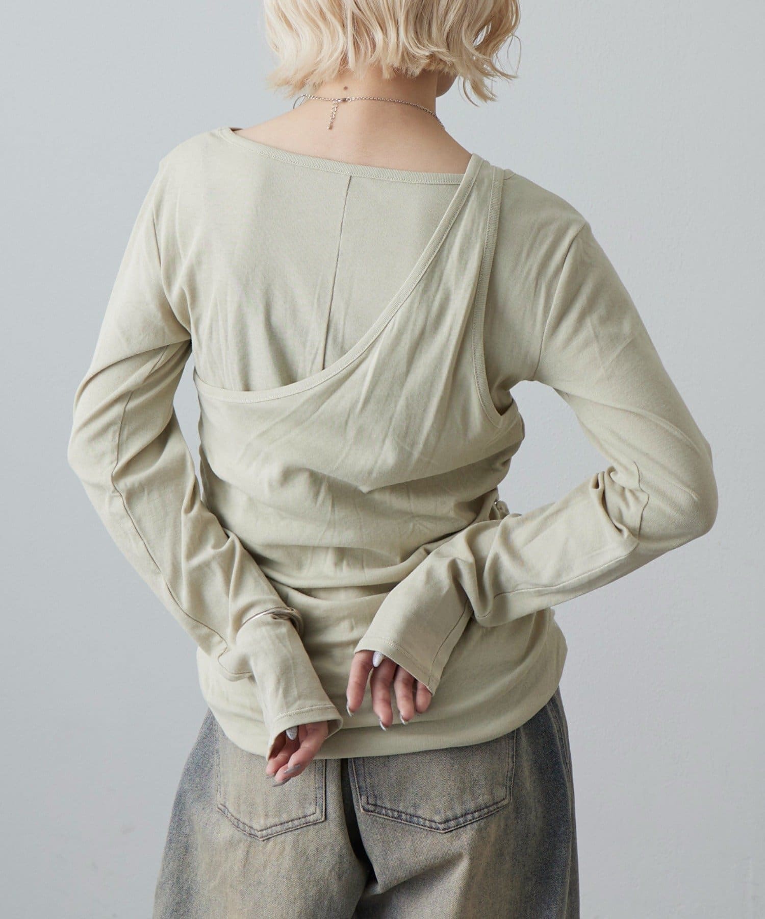 Lui's(ルイス) ワンショルダーレイヤードトップス