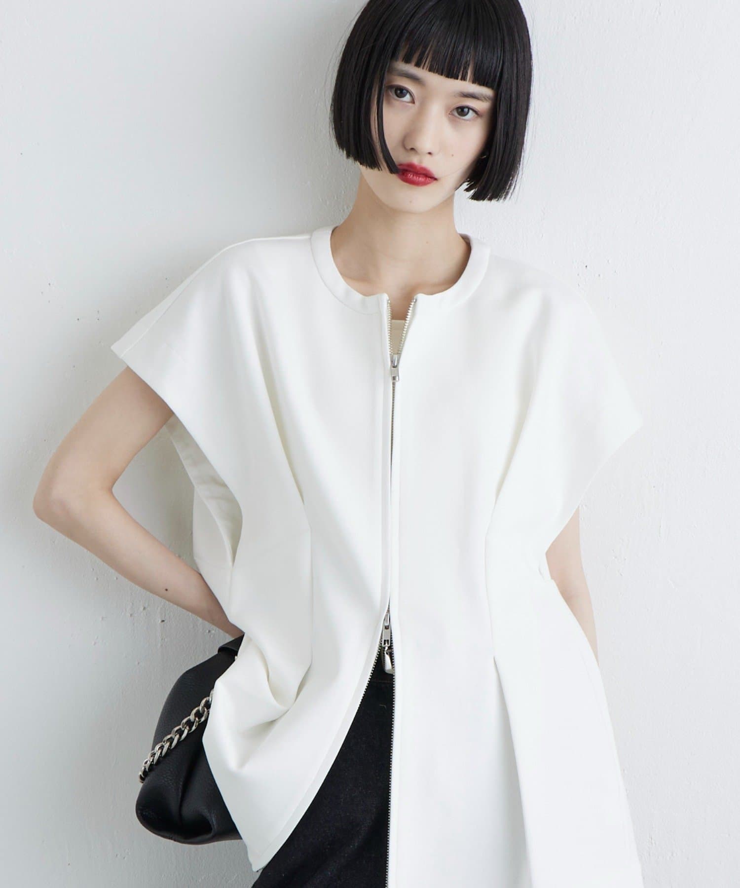 Lui's(ルイス) ウエストシェイプZIPトップス