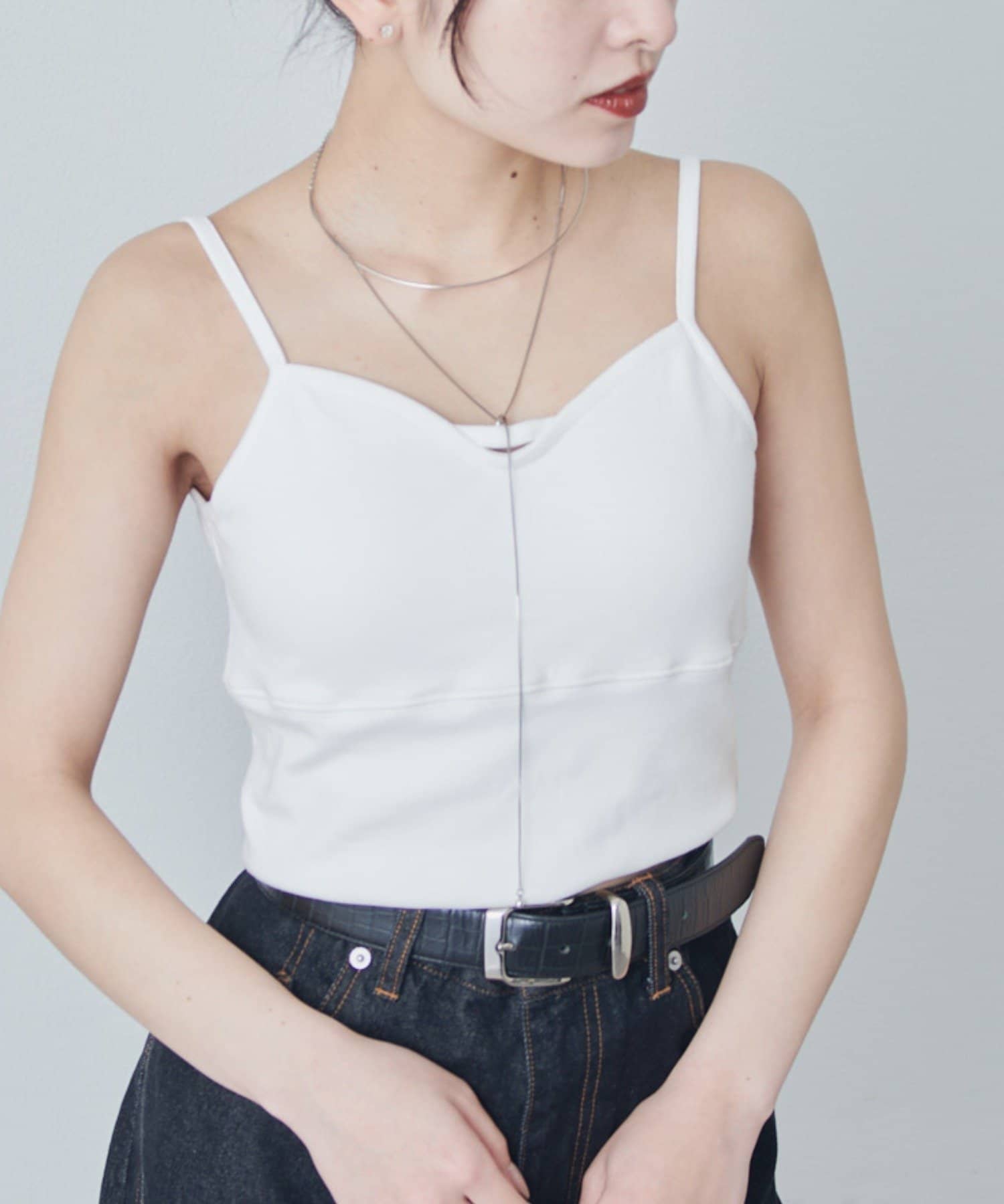 Lui's(ルイス) カップ付きカーブタンクトップ