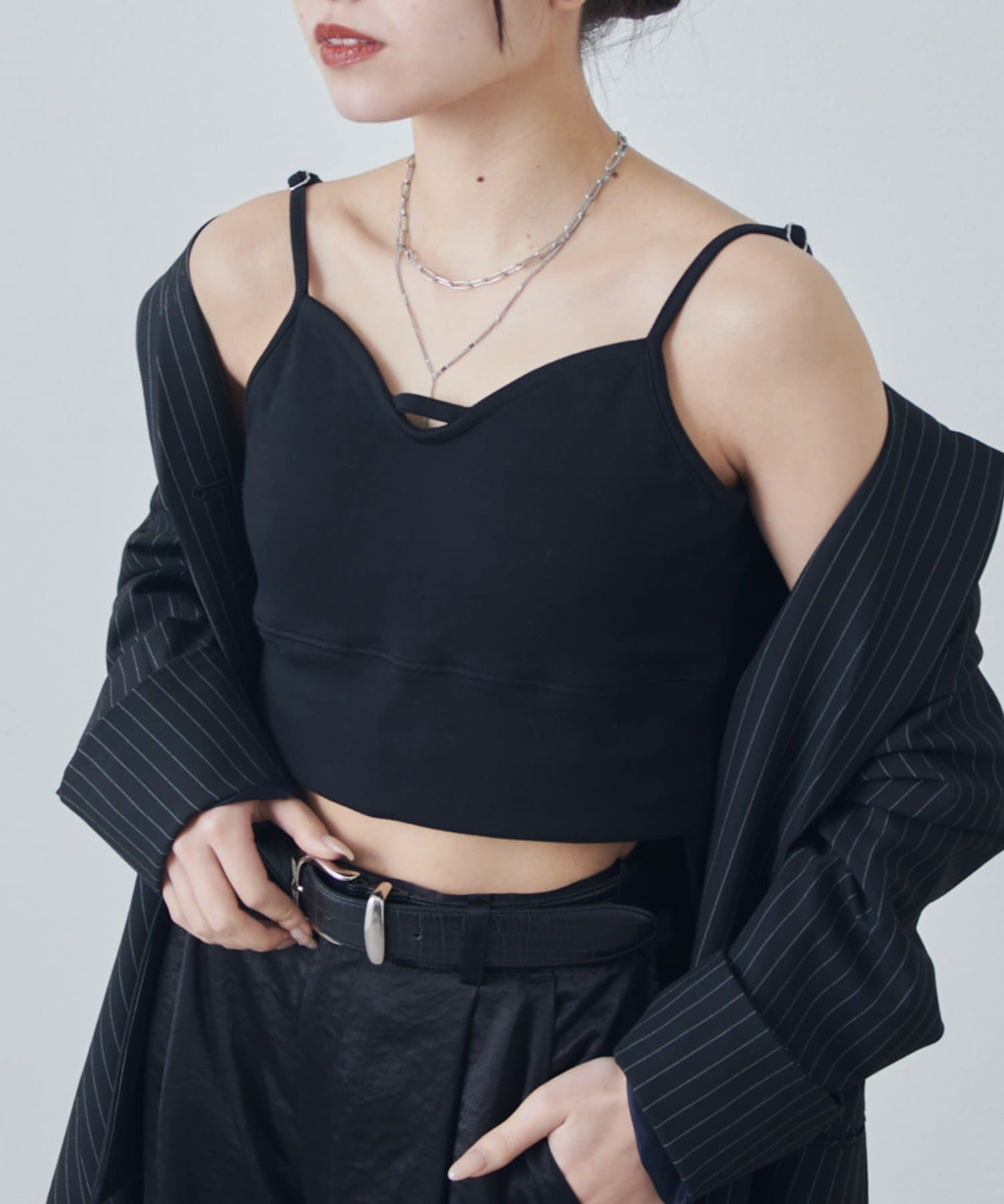 Lui's(ルイス) カップ付きカーブタンクトップ