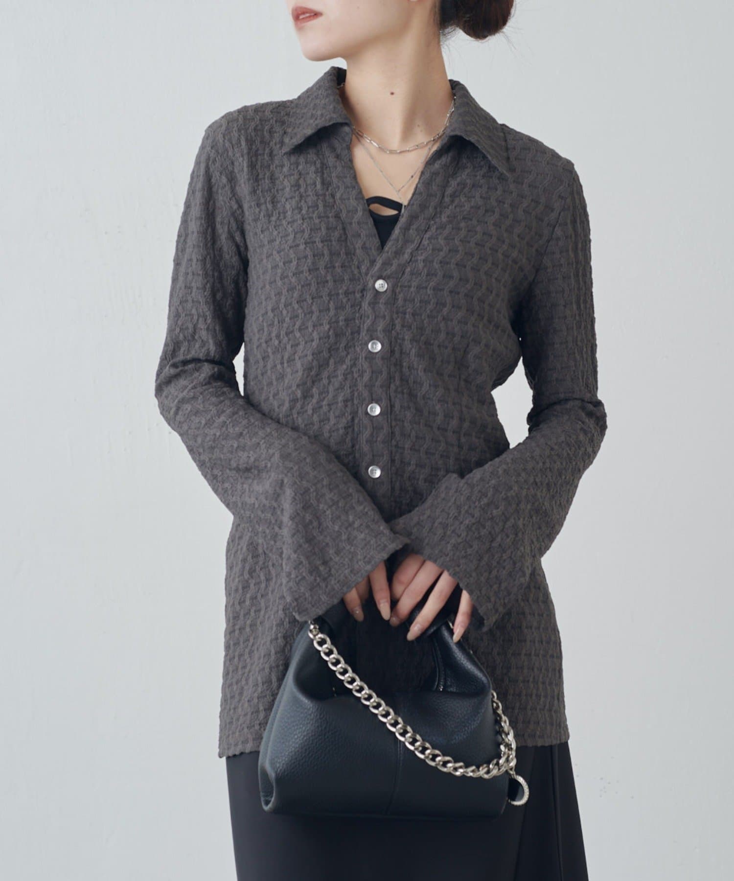 Lui's(ルイス) ポコポコレースシアーシャツ