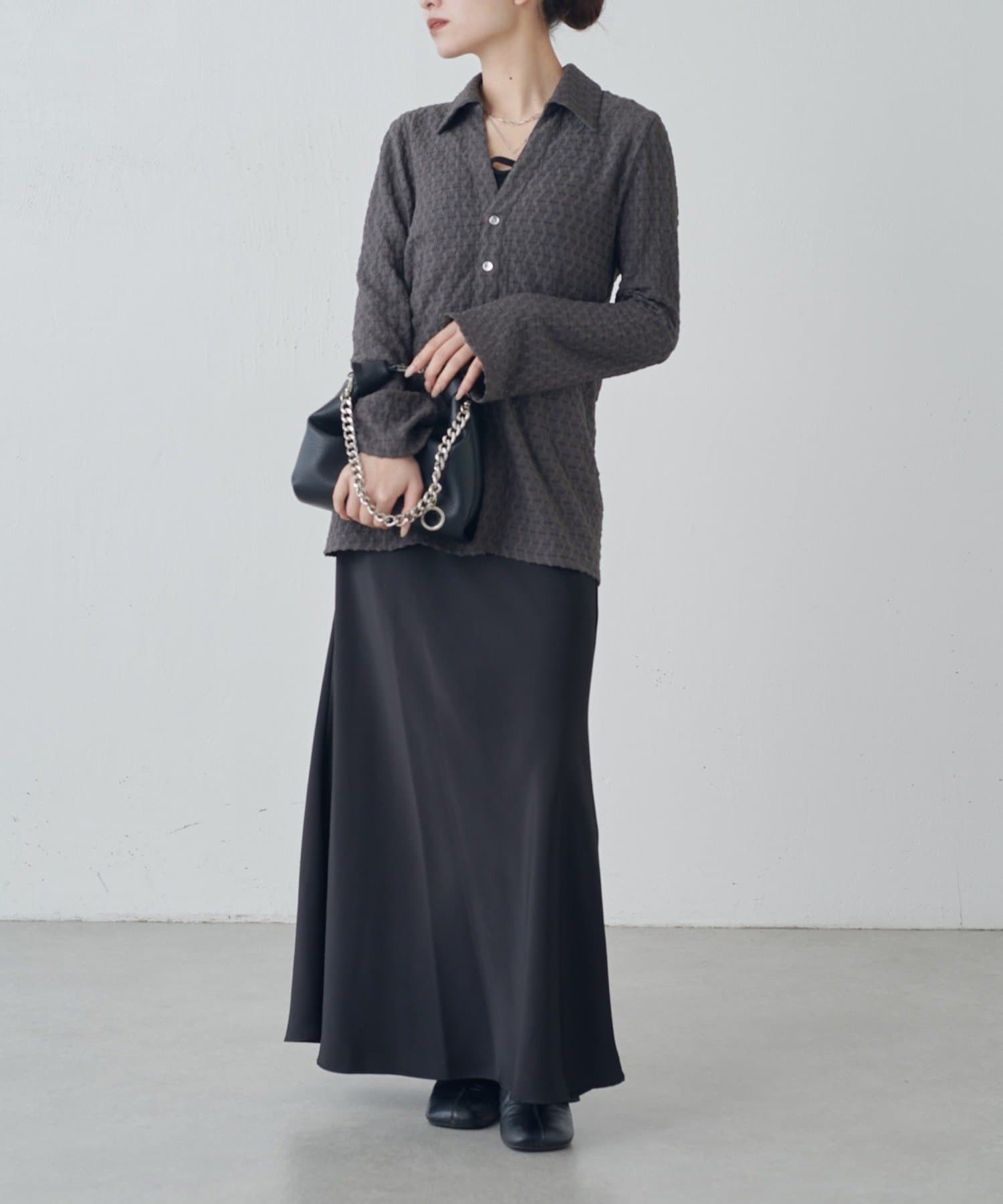 Lui's(ルイス) ポコポコレースシアーシャツ