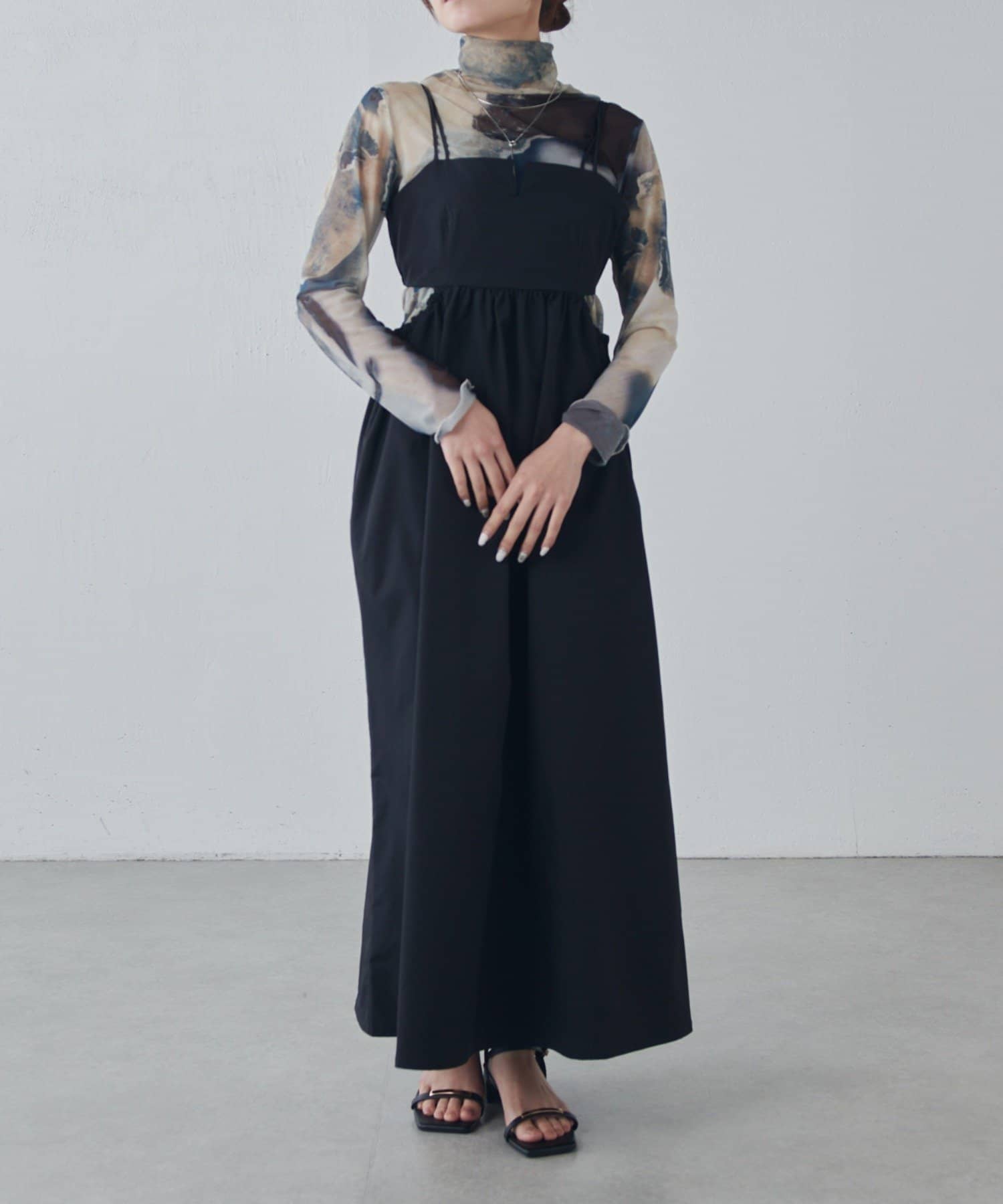 Lui's(ルイス) ウエスト切替ギャザーキャミワンピース