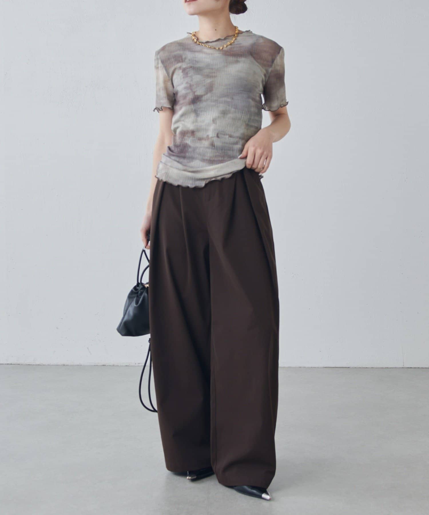 Lui's(ルイス) デザインタックワイドスラックス